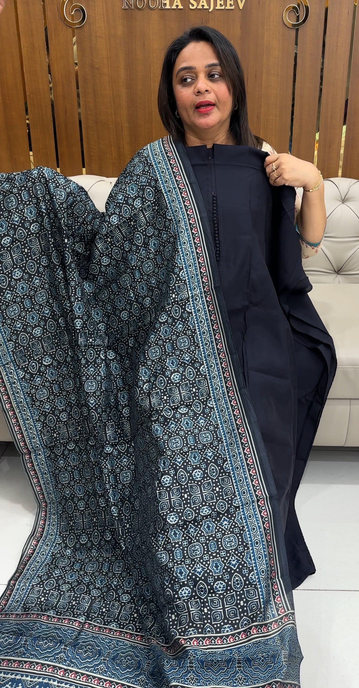 MODAL CHANDERI UNSTITCHED SALWAR SUITS - IHA 25785