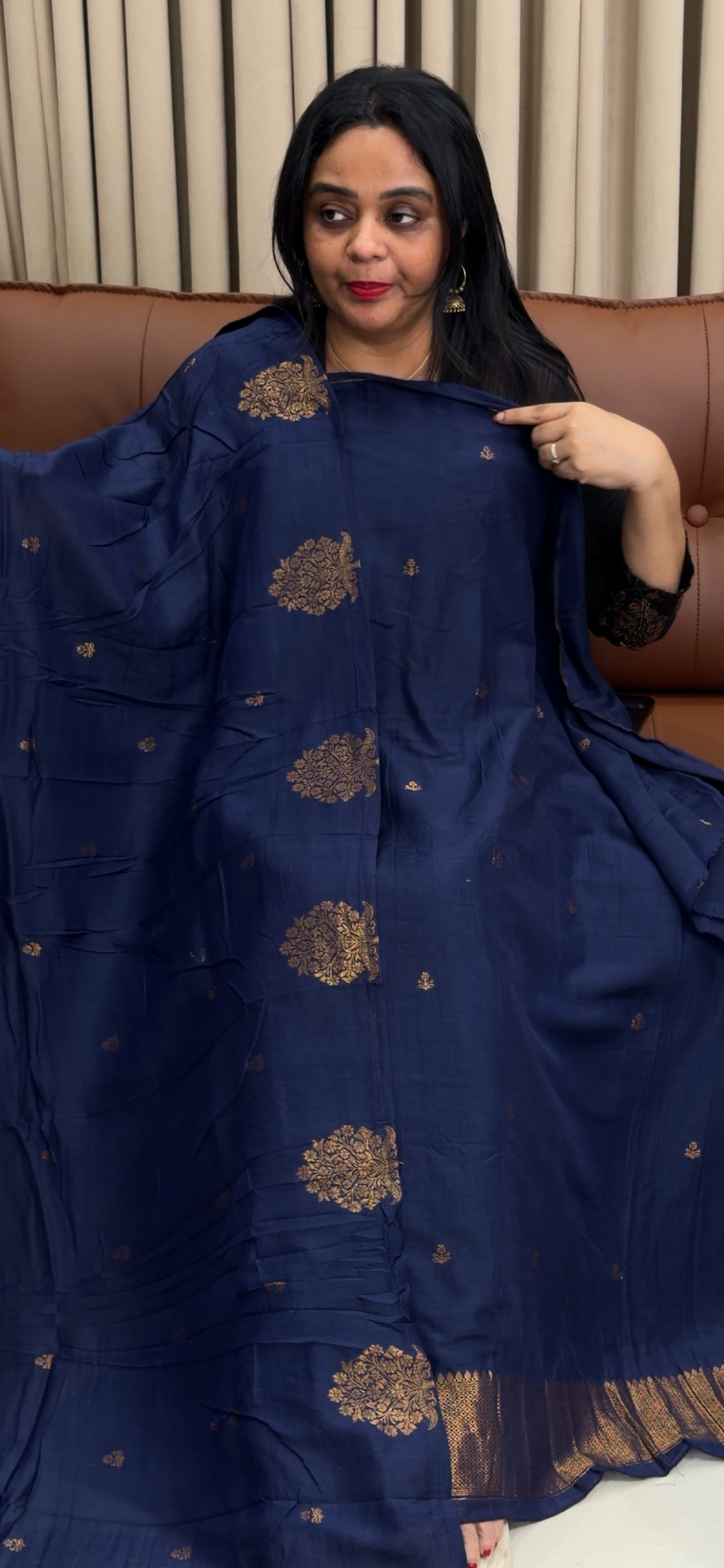 SEMI MAHESWARI SILK UNSTITCHED SALWAR SUITS - IHA 34480
