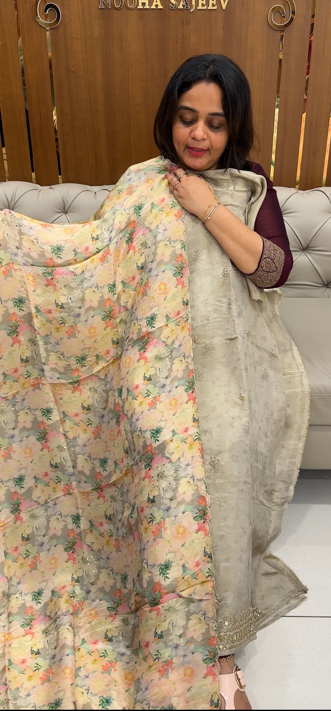 PREMIUM TISSUE UNSTITCHED SALWAR SUITS - IHA 26817