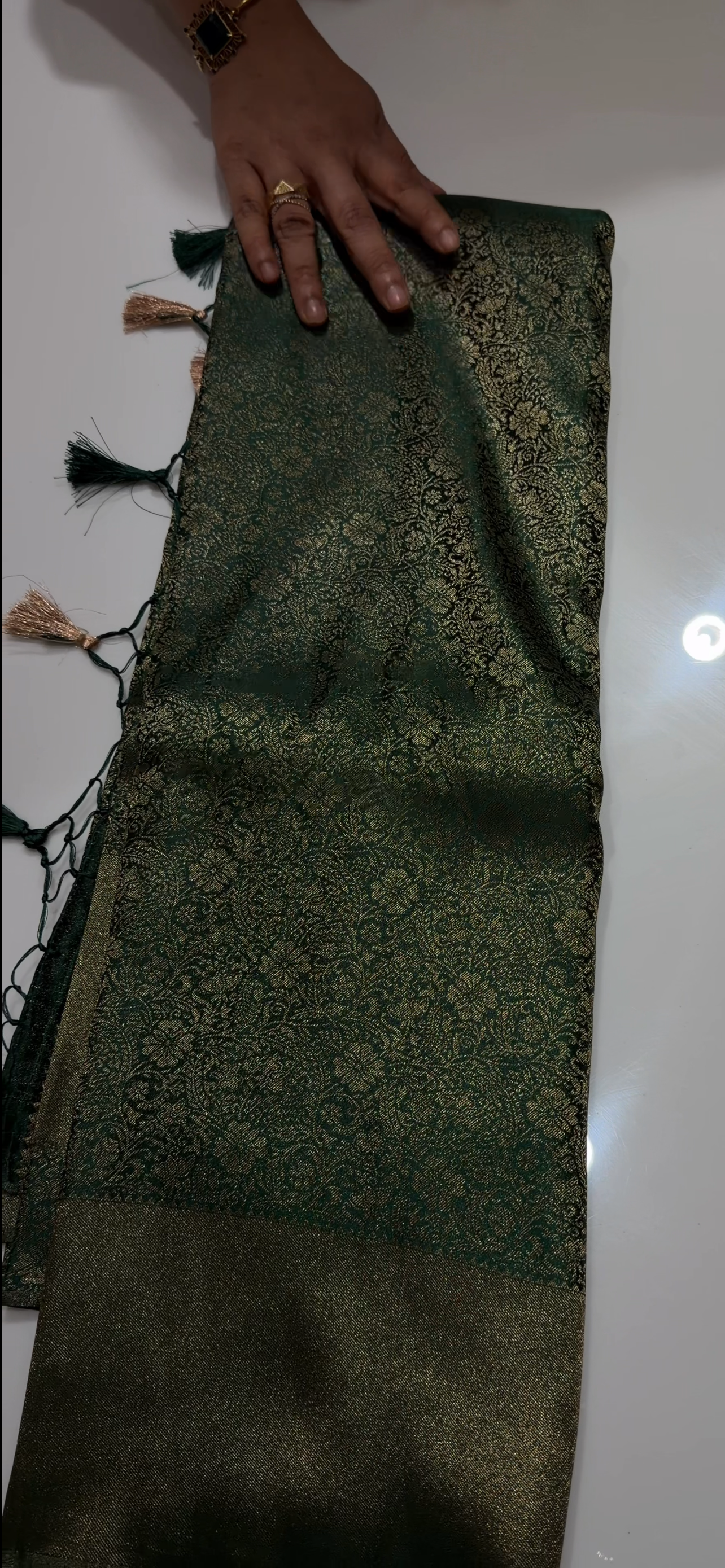SEMI BROCADE SAREES - IHA 34536