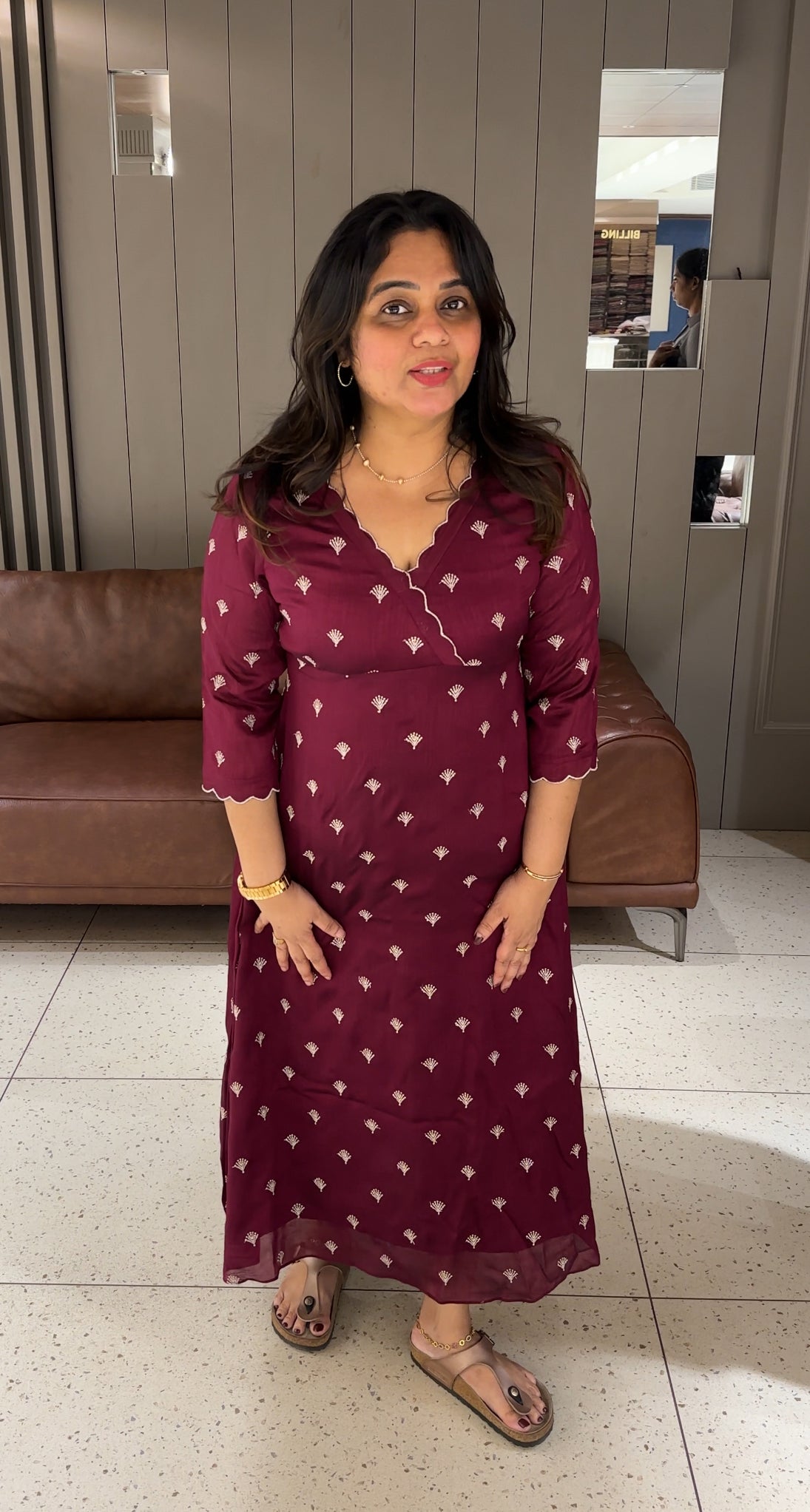 IHA'S IN-HOUSE SEMI RAW SILK LONG TOPS - IHA 27125