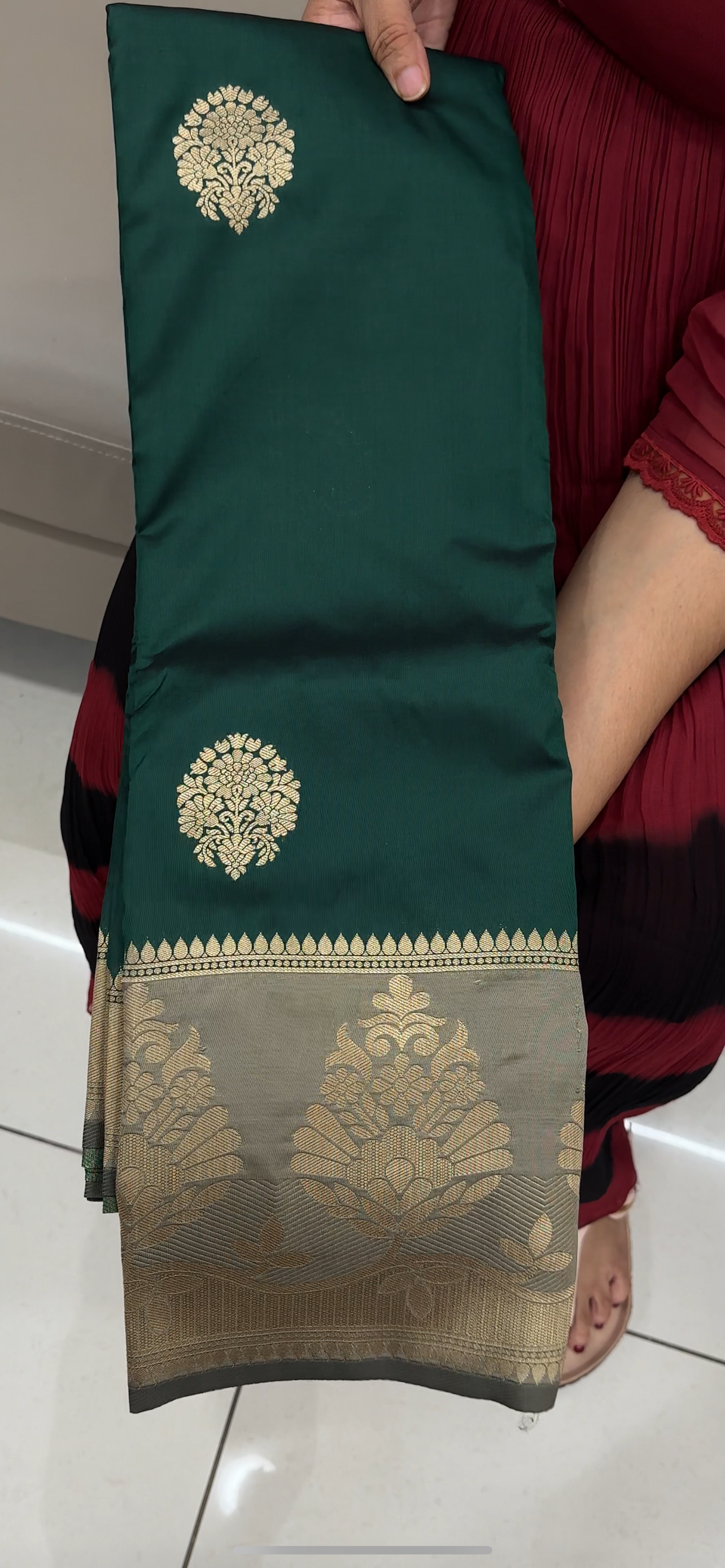 SEMI KANCHIPURAM SAREES - IHA 28686