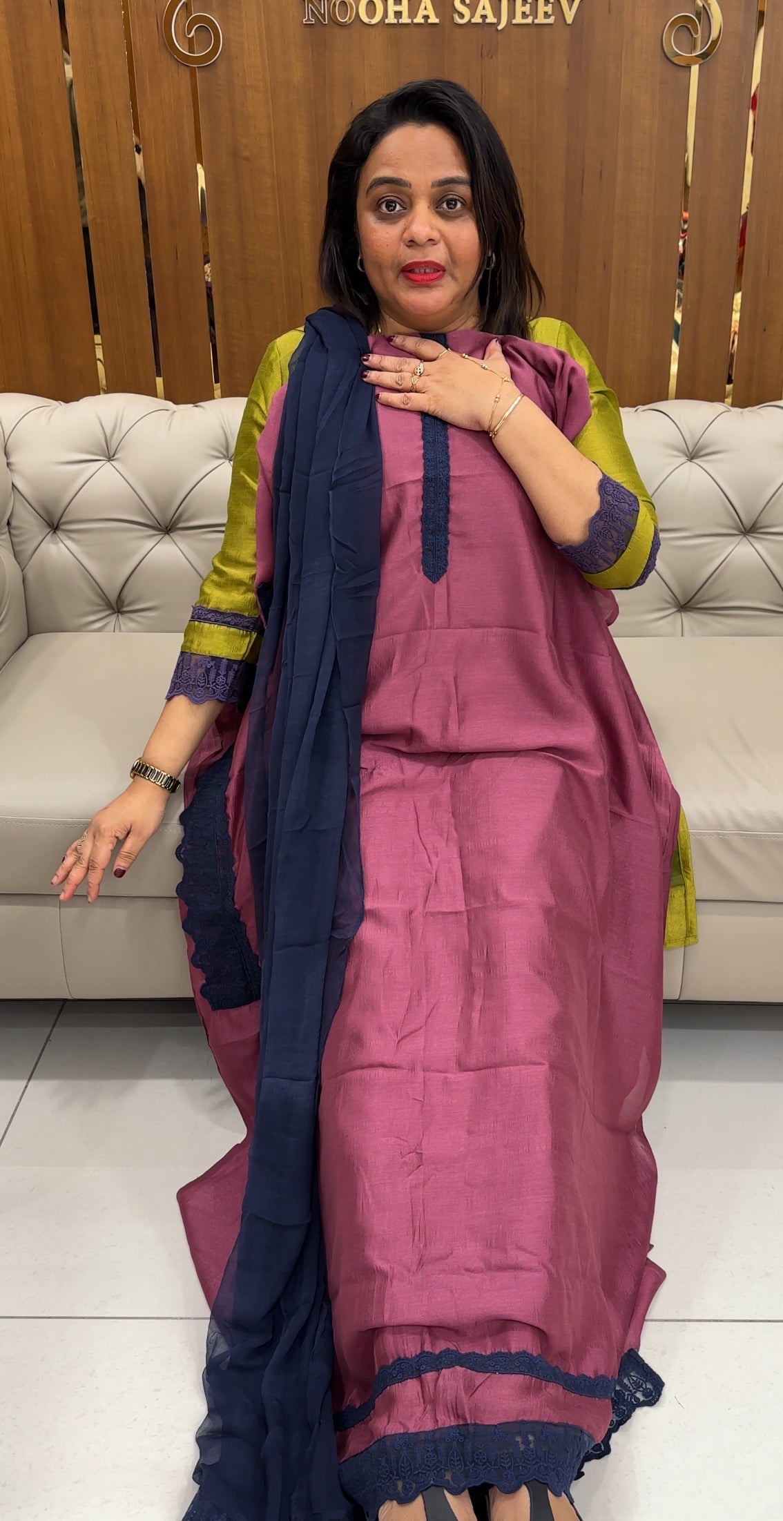 IHA'S IN-HOUSE SEMI RAW SILK UNSTITCHED SALWAR SUITS  - IHA 25858