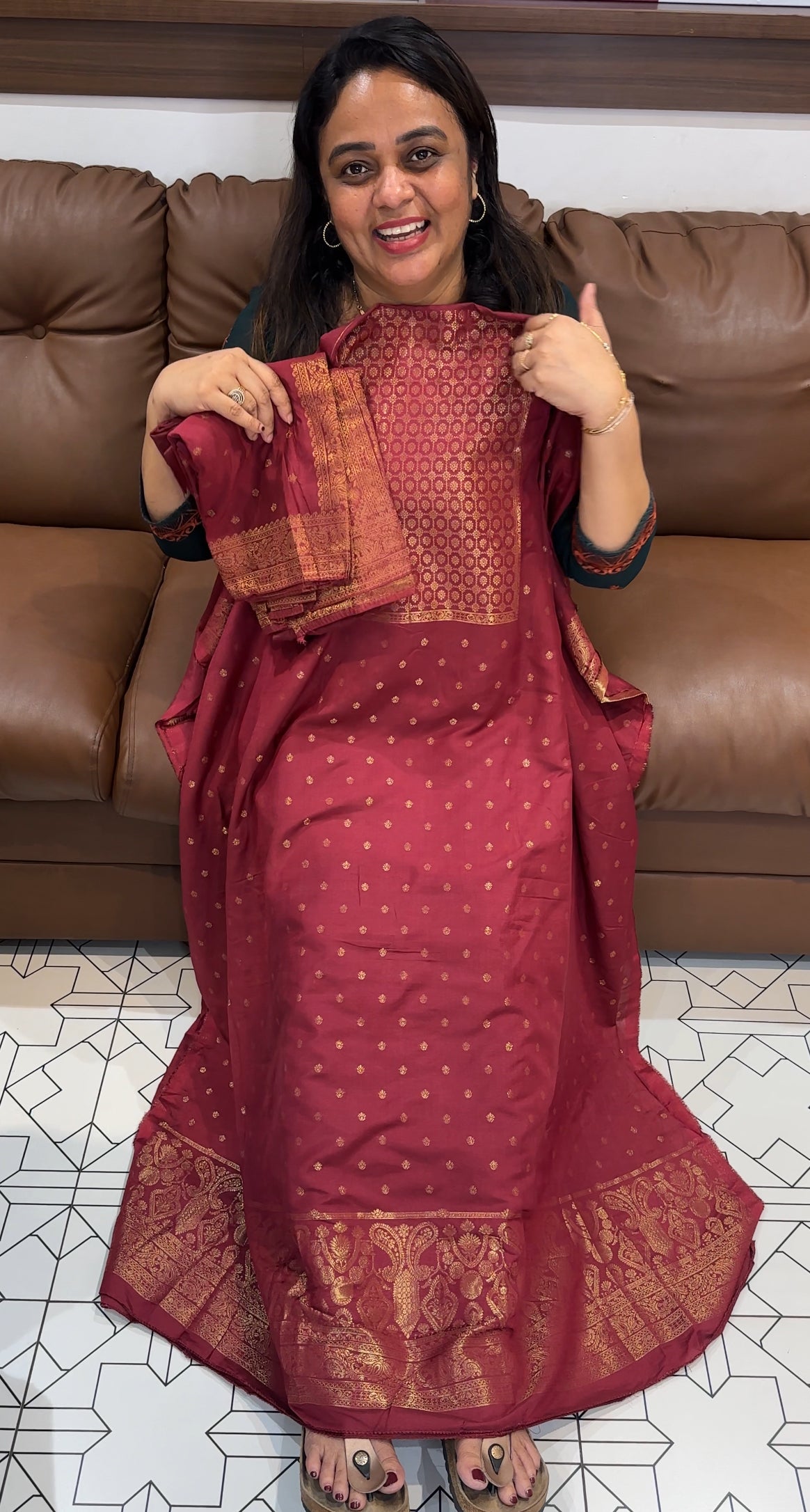 BANARASI UNSTITCHED SALWAR SUITS - IHA 26234