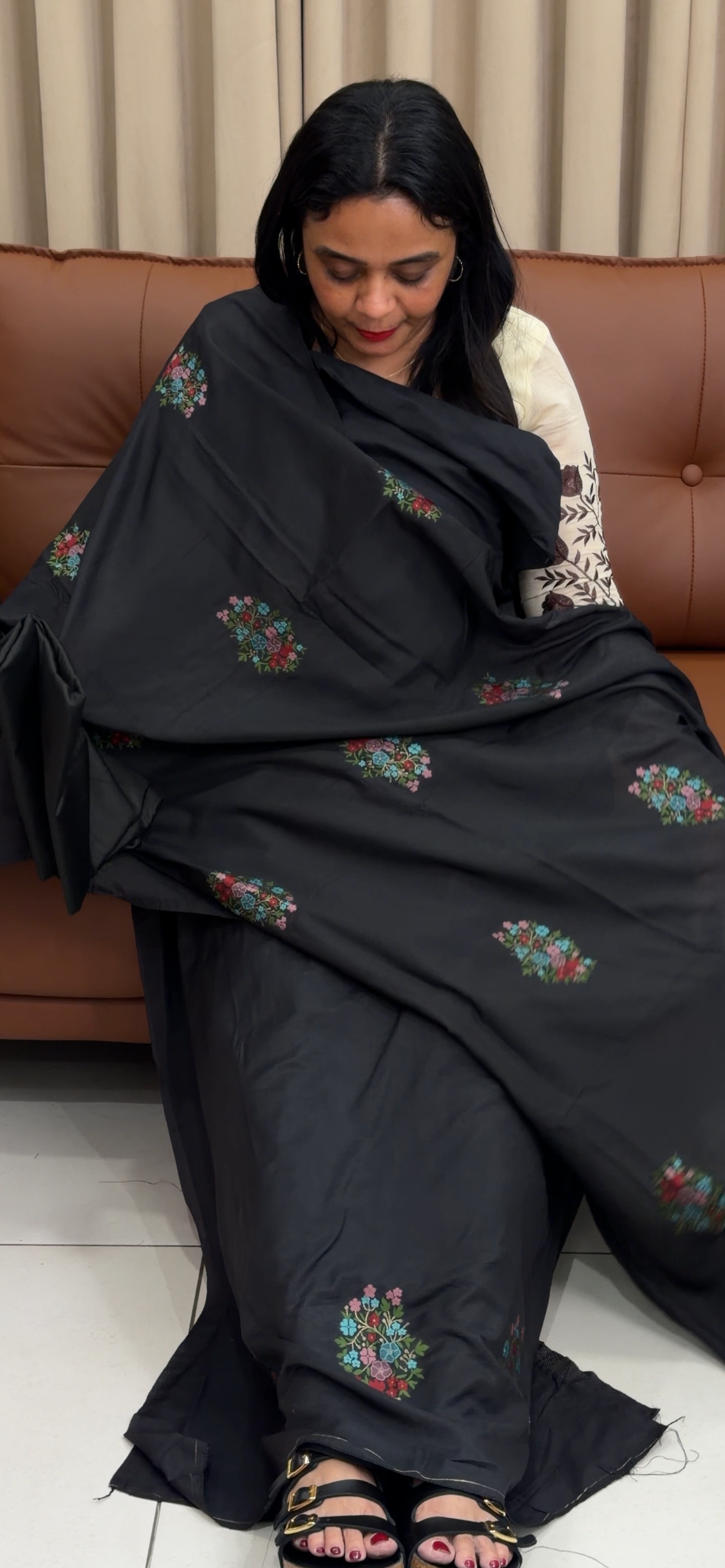 MUL CHANDERI UNSTITCHED SALWAR SUITS - IHA 34063