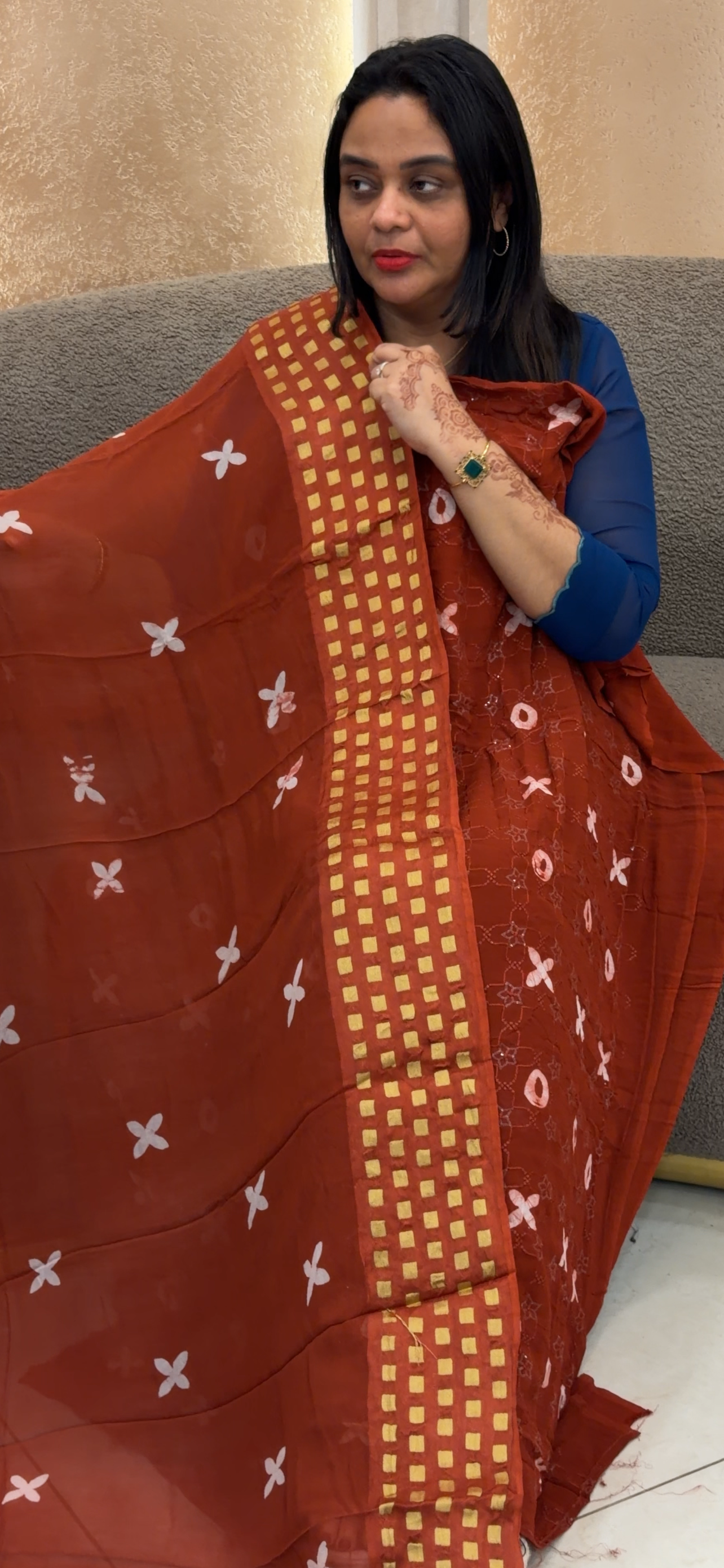 BATIK PRINTED UNSTITCHED SALWAR SUITS - IHA 33096