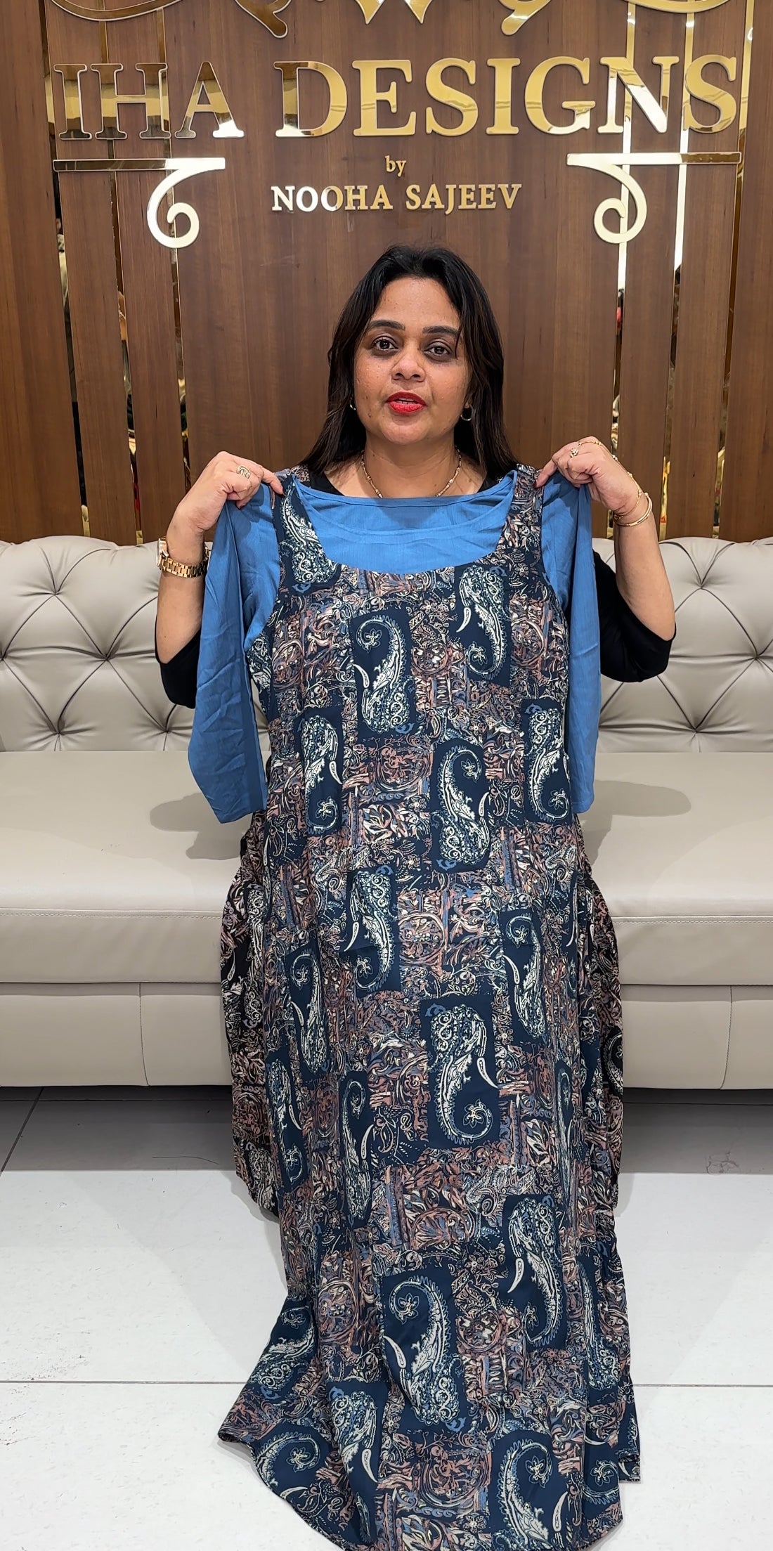 IHA'S IN-HOUSE PRINTED PINAFORE TOPS - IHA 24324