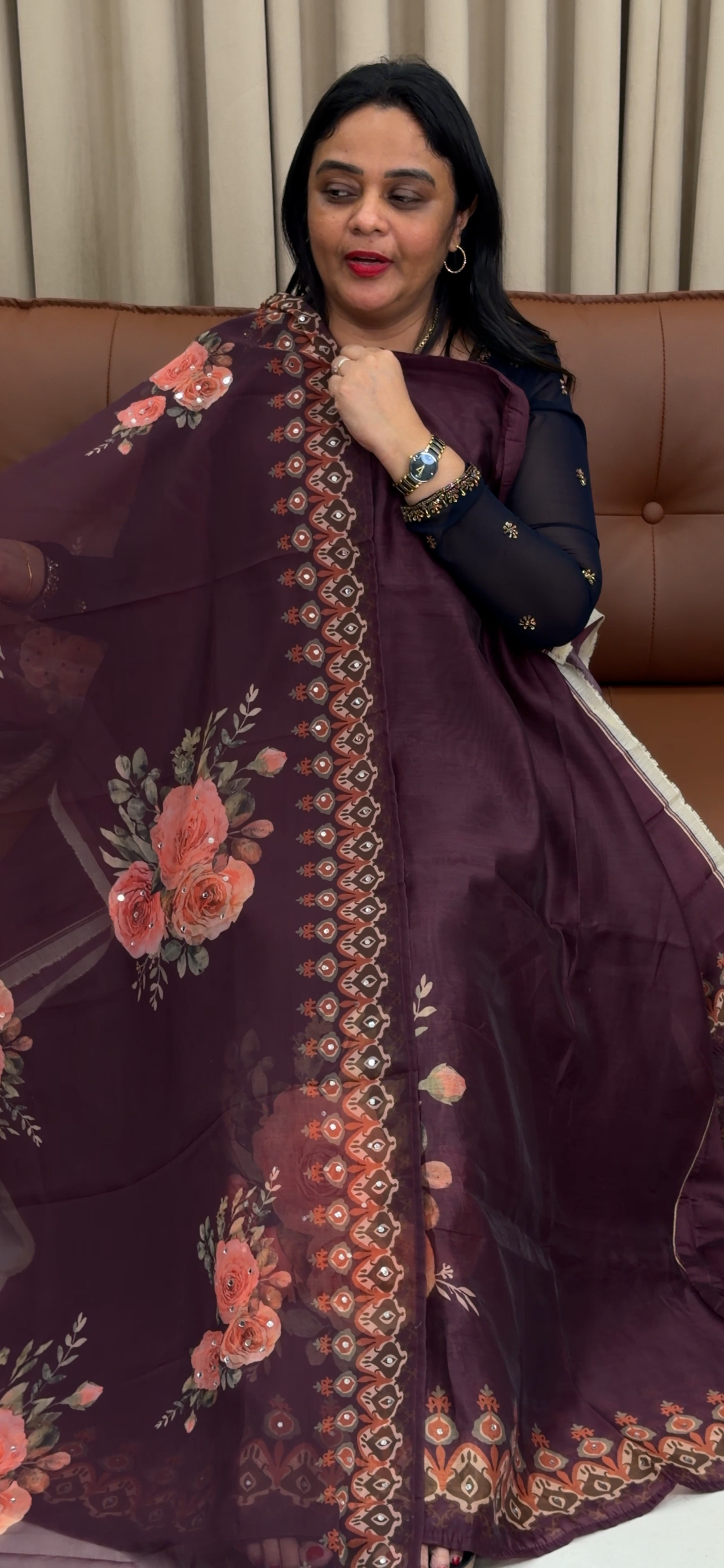 MUL CHANDERI UNSTITCHED SALWAR SUITS - IHA 34240