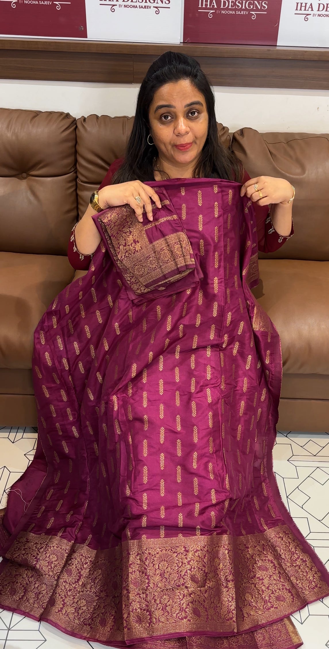 SEMI BANARASI UNSTITCHED SALWAR SUITS  - IHA 28043