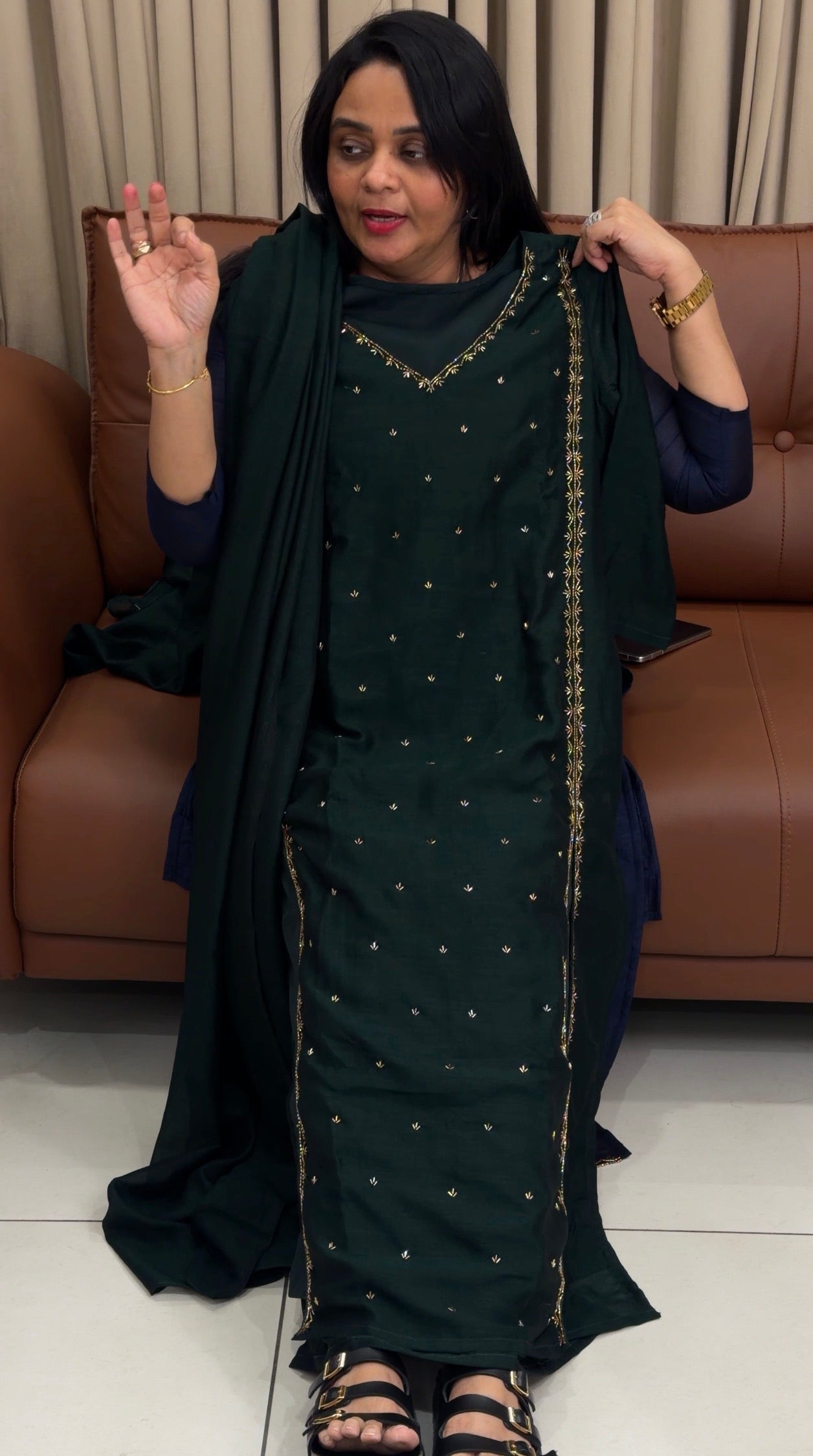 IHA'S IN-HOUSE SEMI RAW SILK UNSTITCHED SALWAR SUITS  - IHA 34784