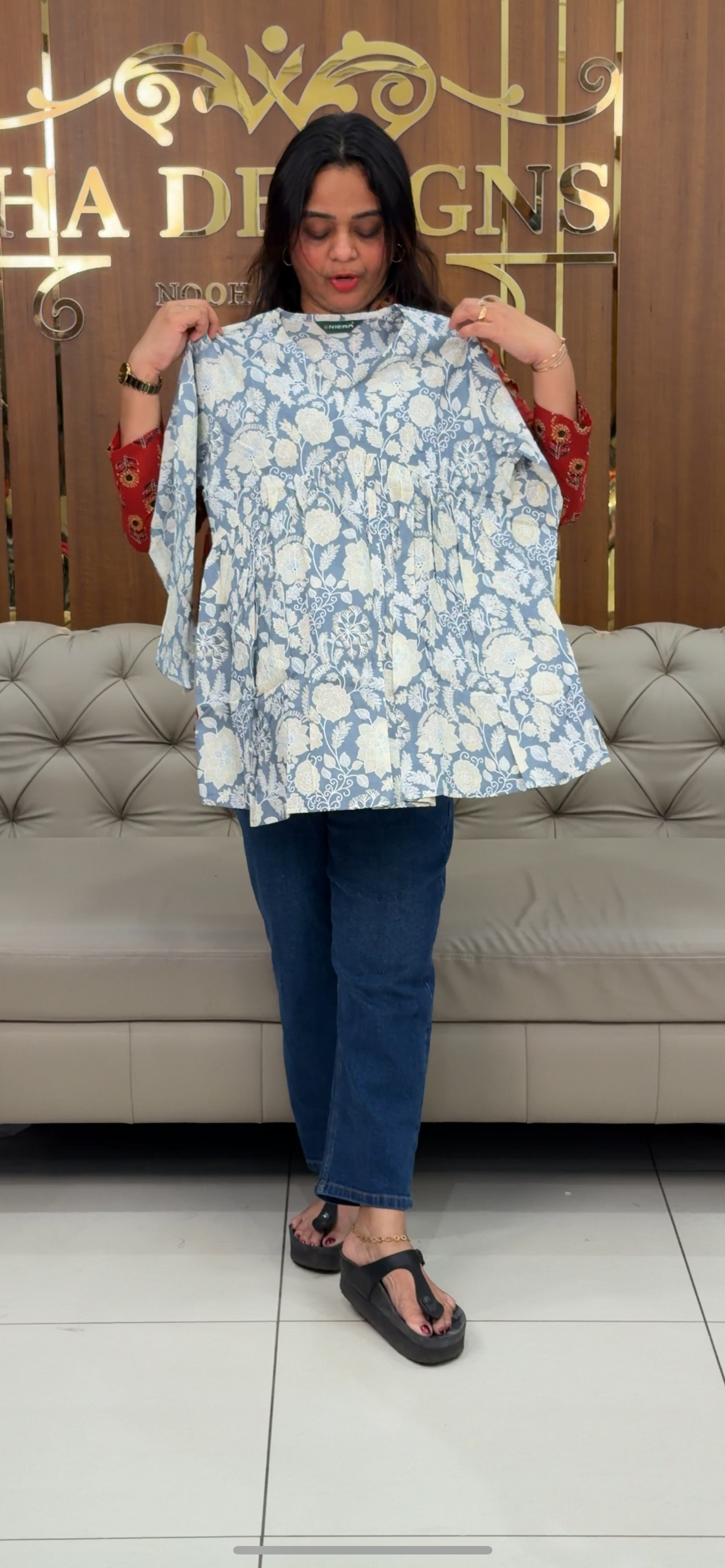 PRINTED SHORT TOPS - IHA 28930