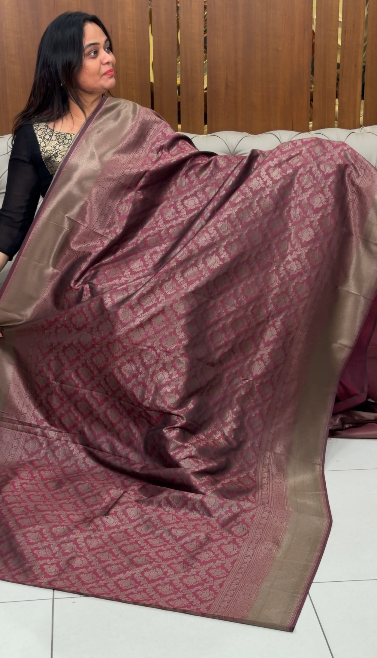 SEMI BROCADE SAREES - IHA 29023