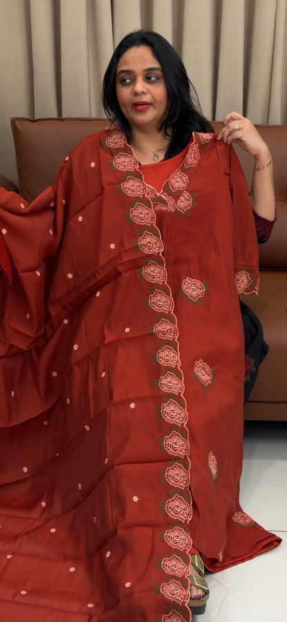 IHA'S IN-HOUSE ALINE TOP, BOTTOM AND DUPATTA - IHA 33835
