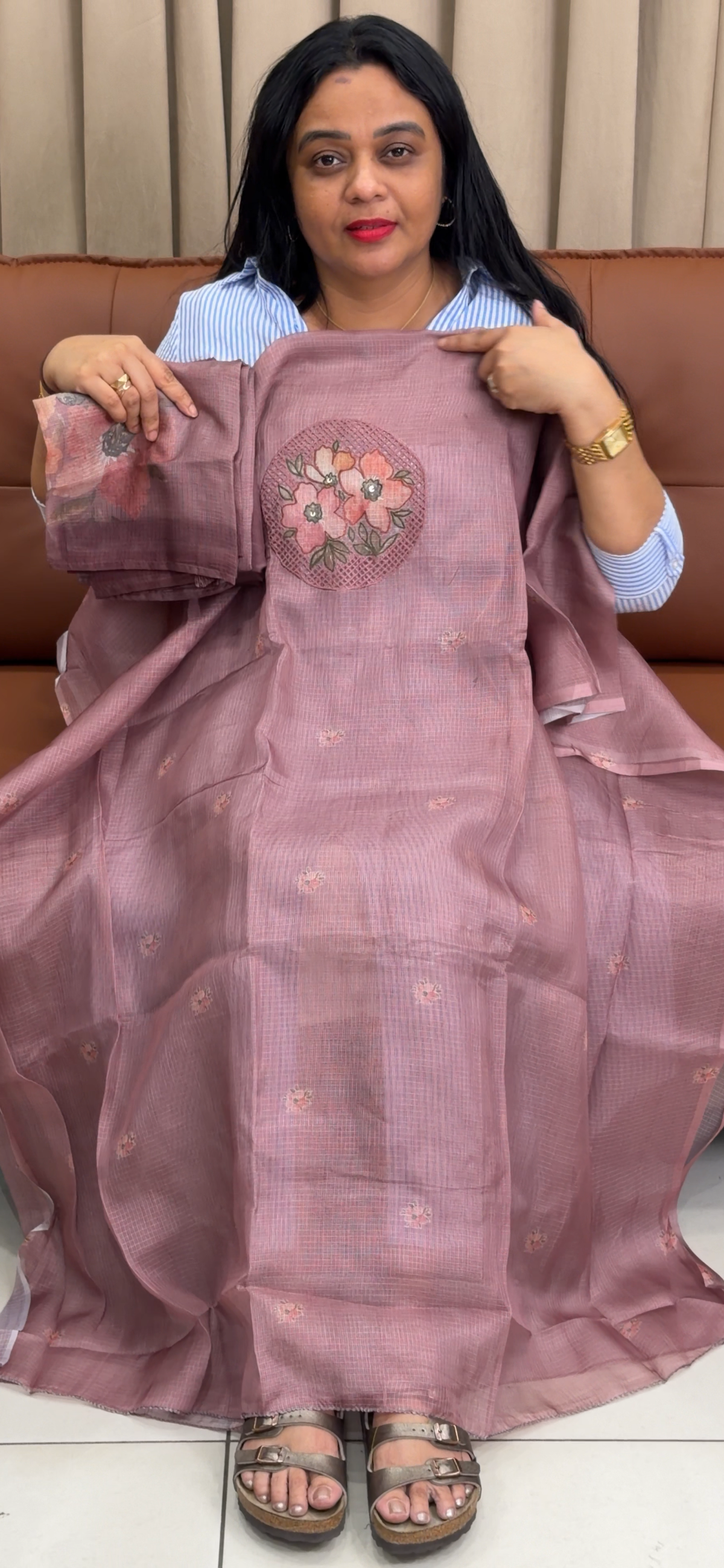 SILKY KOTA UNSTITCHED SALWAR SUITS - IHA 35906