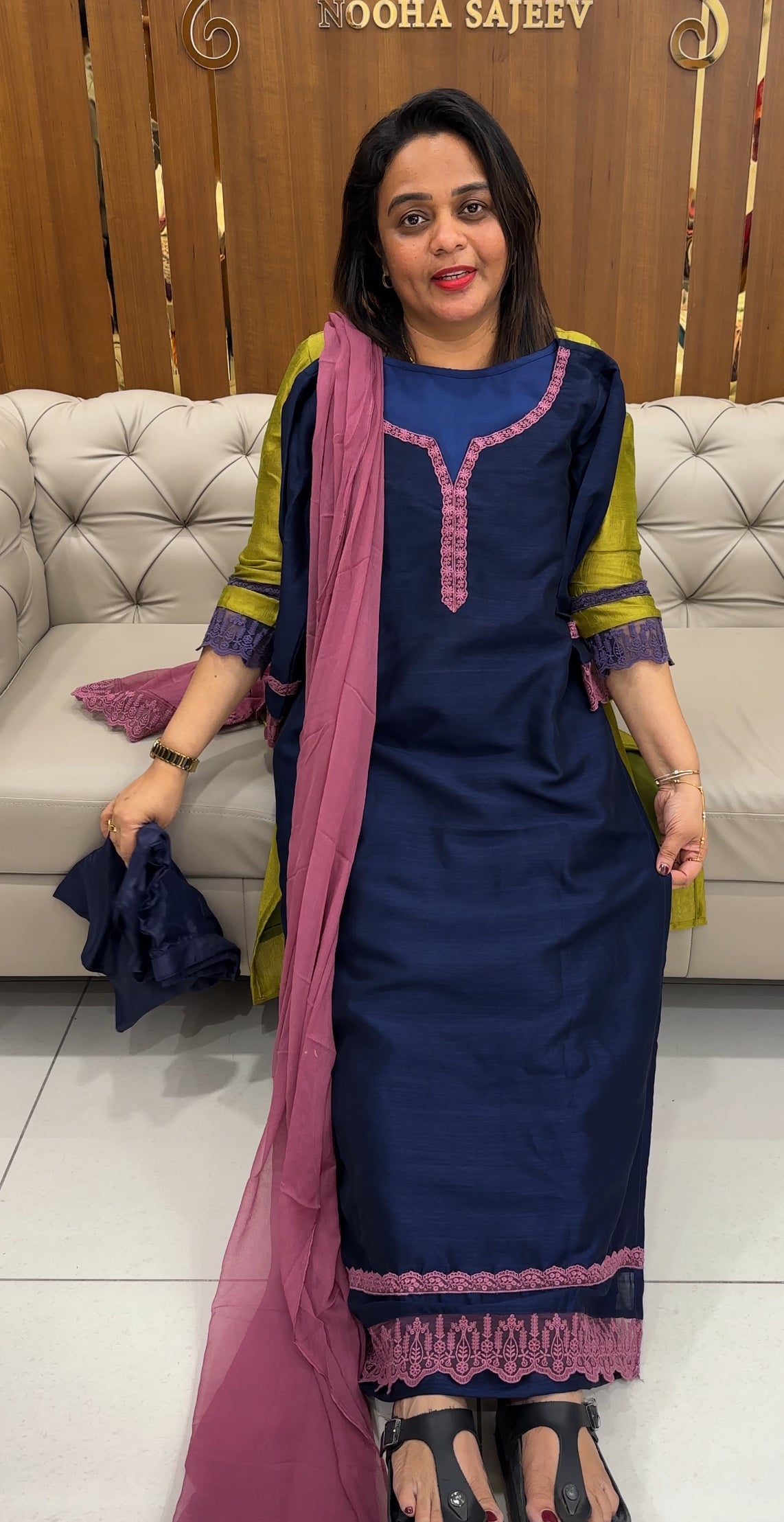 IHA'S IN-HOUSE SEMI RAW SILK UNSTITCHED SALWAR SUITS  - IHA 25858