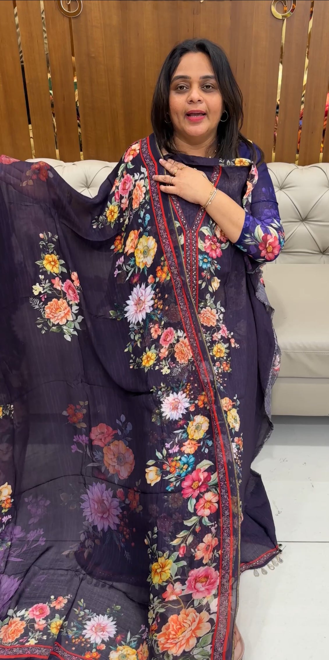 FORWARD PRINTED LINEN UNSTITCHED SALWAR SUITS - IHA 26864
