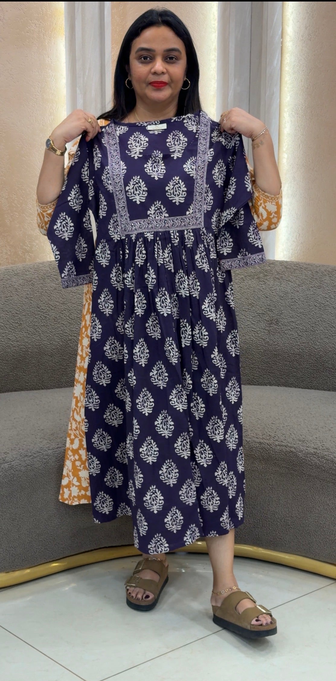 PRINTED ALINE TOPS - IHA 32841