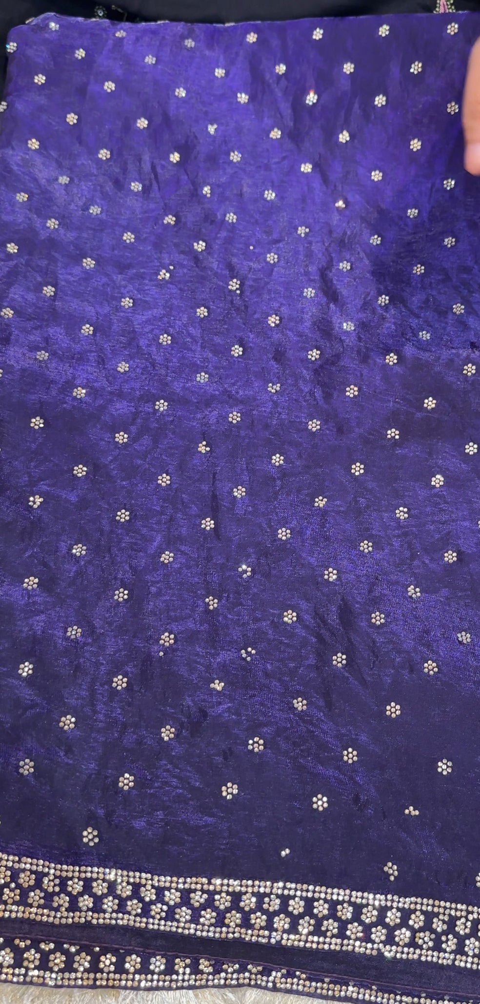 VELVET ORGANZA SAREES - IHA 27977