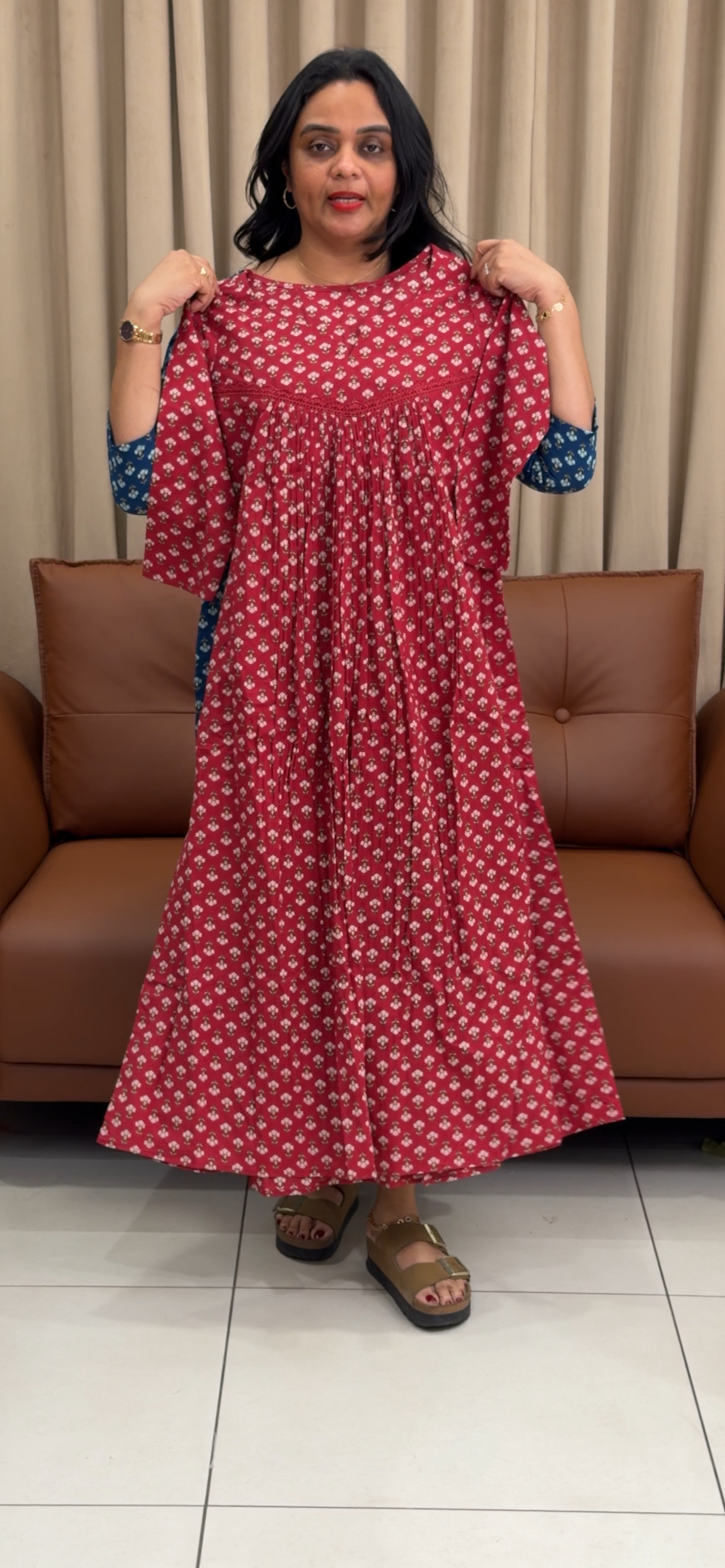 IHA'S IN-HOUSE PRINTED LONG TOPS - IHA 33347