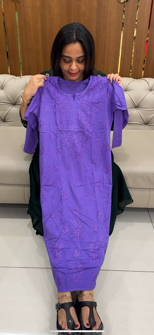 COTTON CHIKANKARI TOPS - IHA 28582