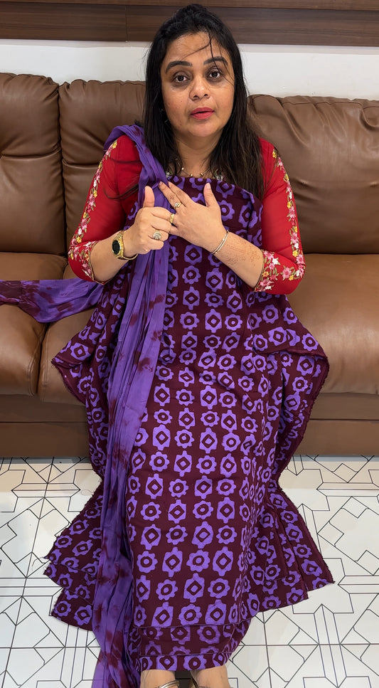 PRINTED RAYON UNSTITCHED SALWAR SUITS - IHA 27765