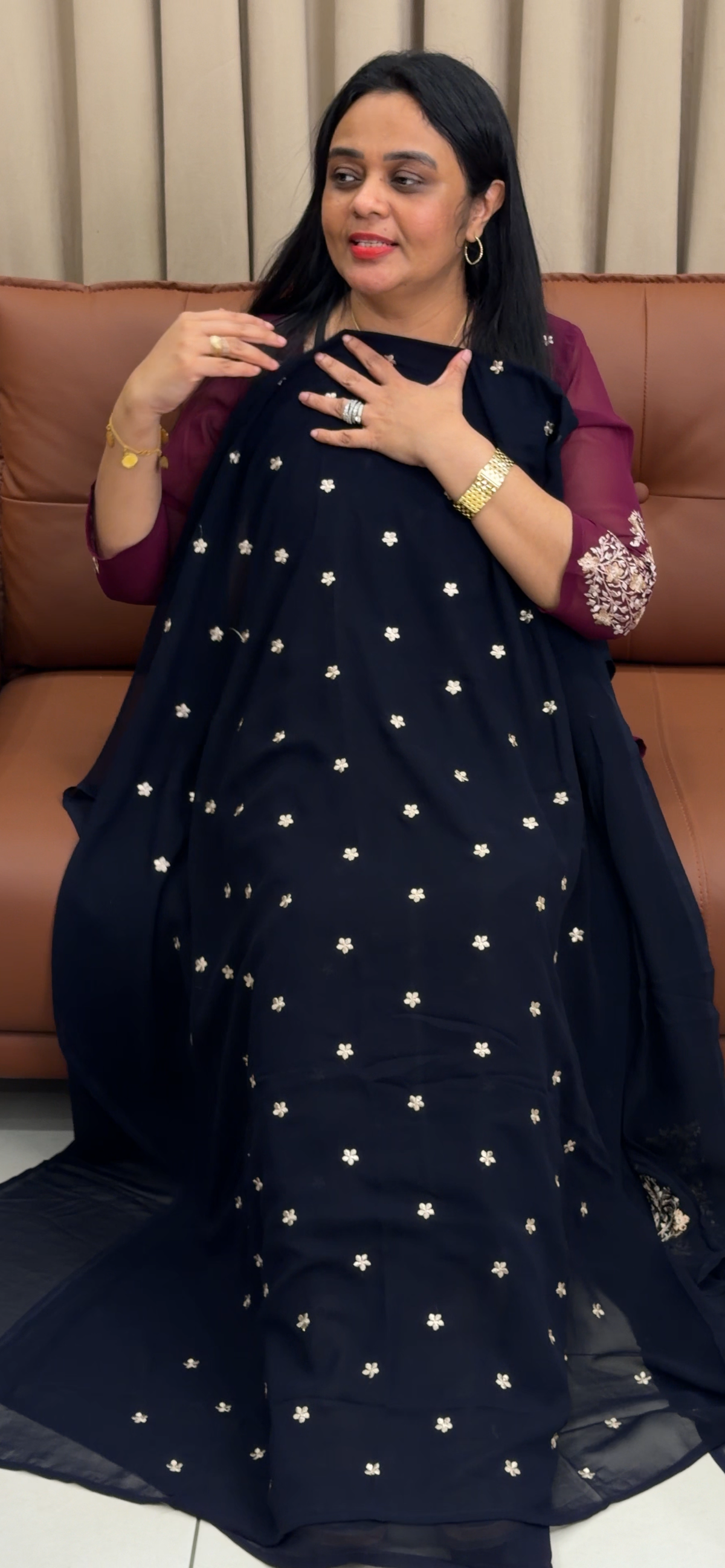 FAUX GEORGETTE UNSTITCHED SALWAR SUITS - IHA 35797