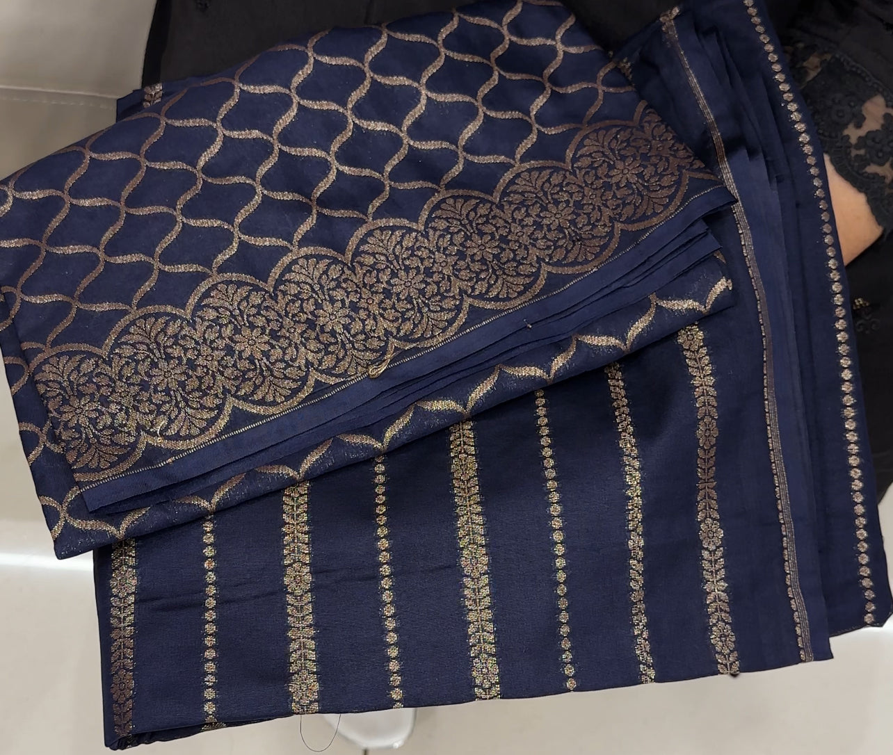 BANARASI TUSSUR UNSTITCHED SALWAR SUITS - IHA 28349