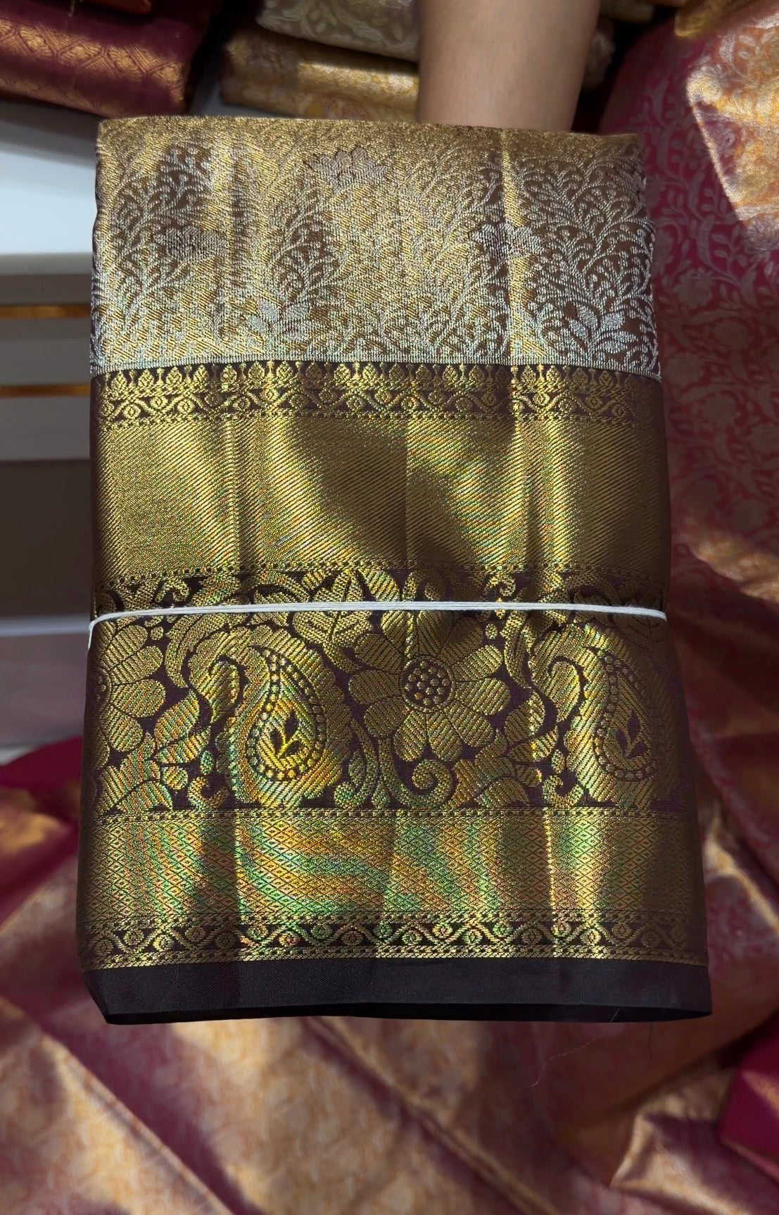 DESIGNER TISSUE KANCHIPURAM SAREES - IHA 34473