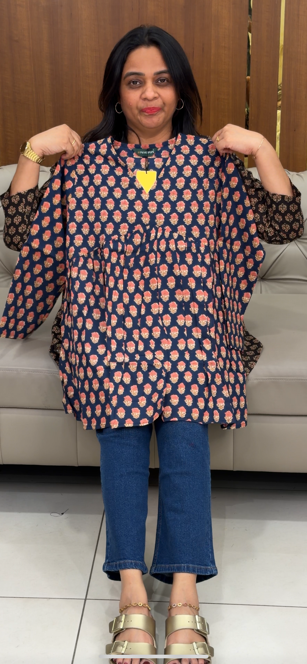 PRINTED SHORT TOPS - IHA 32966