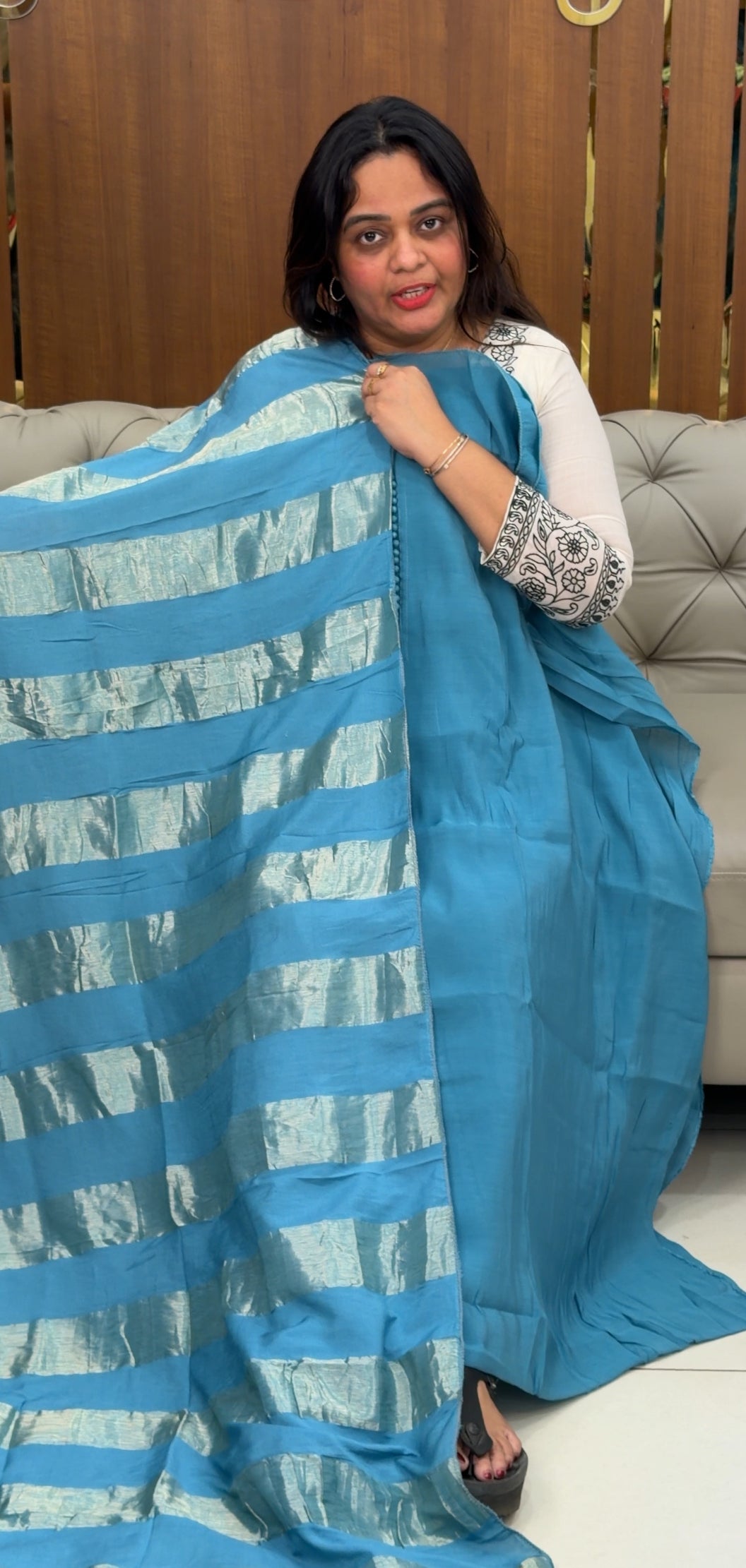 FORWARD MUL CHANDERI UNSTITCHED SALWAR SUITS - IHA 28985