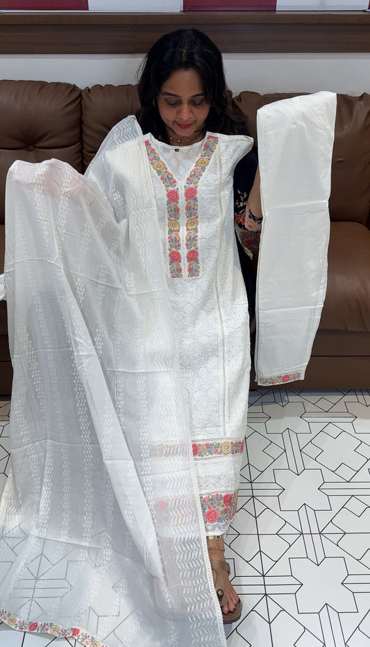 HAKOBA COTTON TOP , BOTTOM AND DUPATTA - IHA 26621