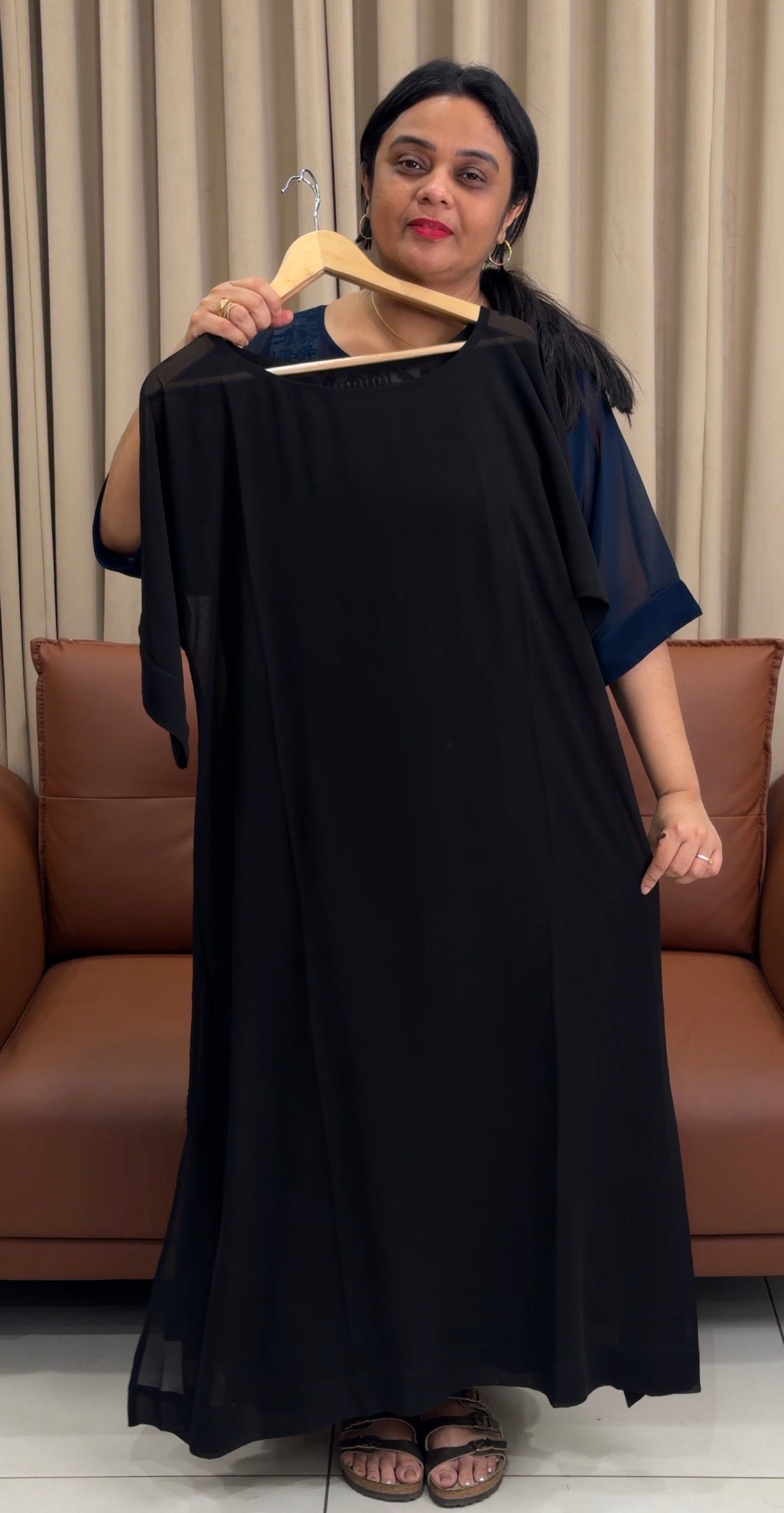 IHA'S IN-HOUSE PRINTED ALINE TOP AND INNER  - IHA 36095