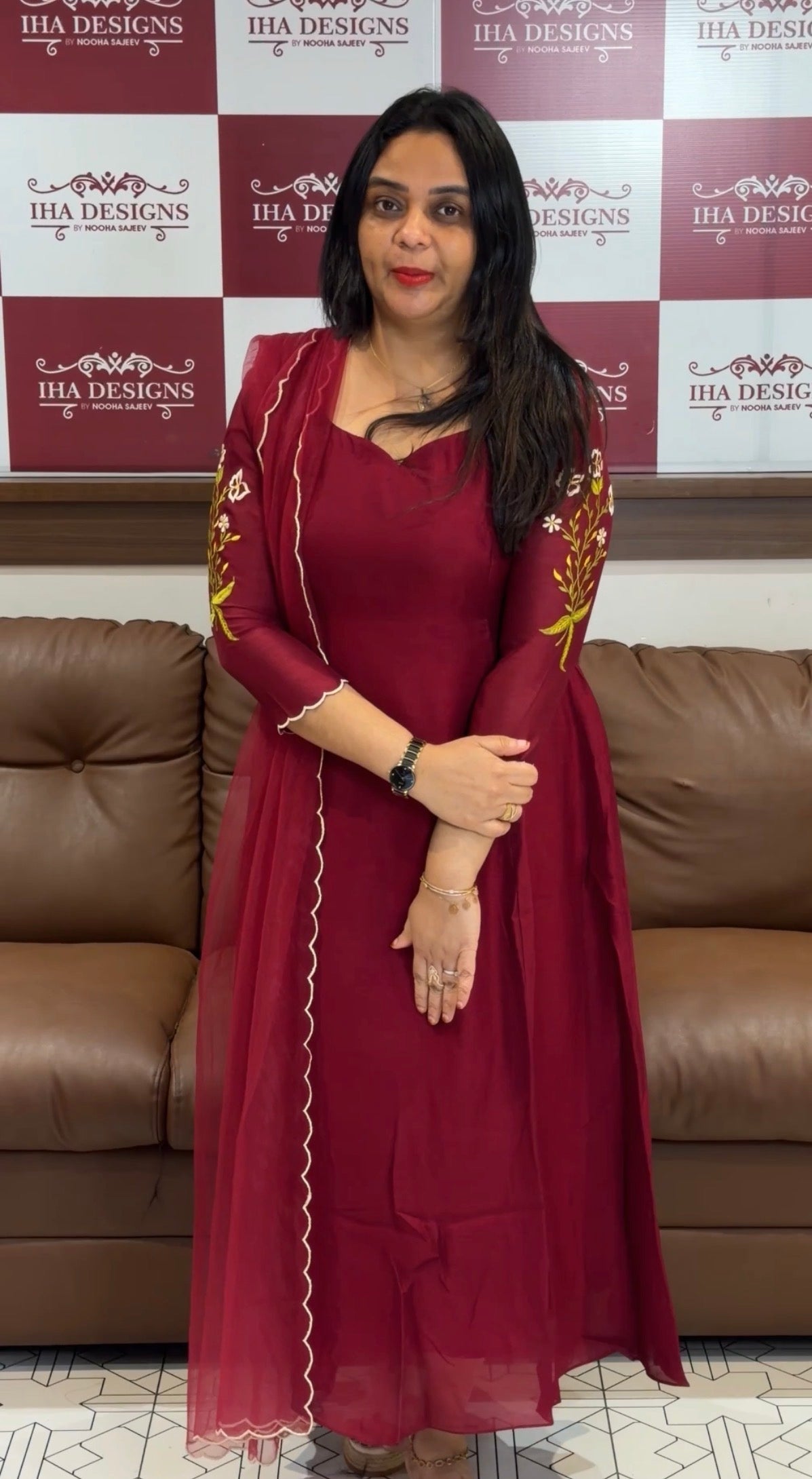 IHA'S IN-HOUSE ALINE TOP AND DUPATTA - IHA 34300