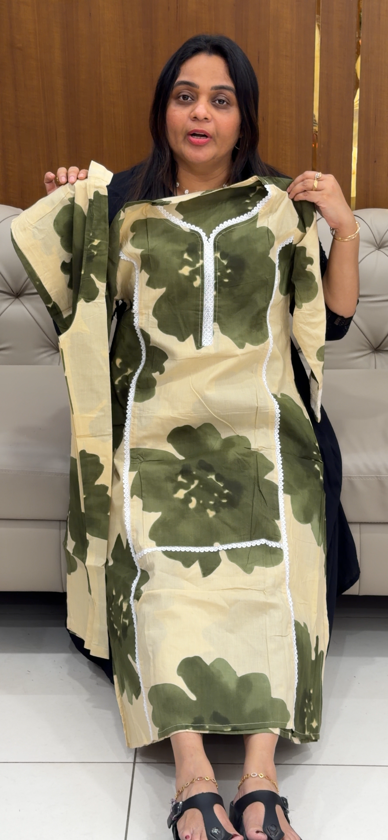 PRINTED COTTON TOP AND BOTTOM - IHA 28747