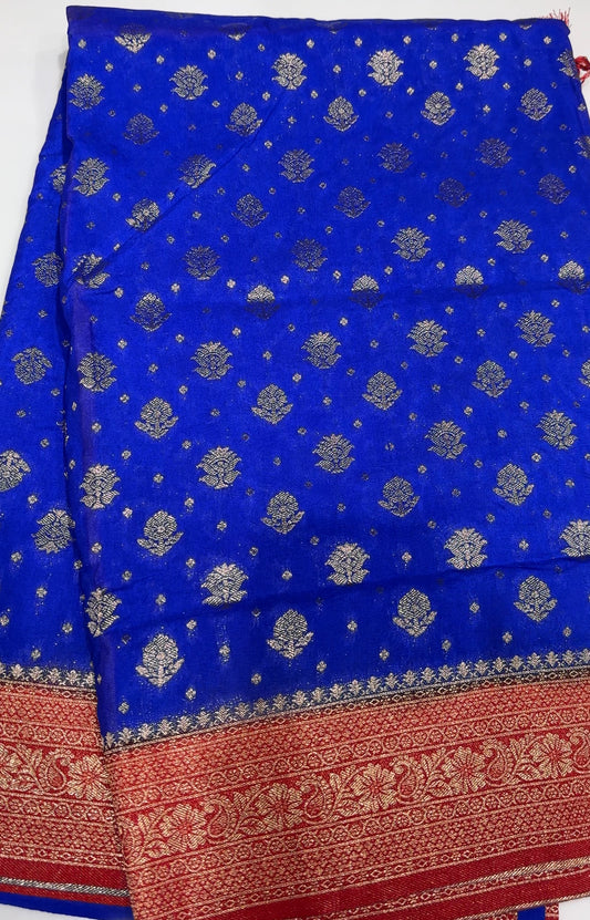 SEMI BANARASI SAREES - IHA 27143