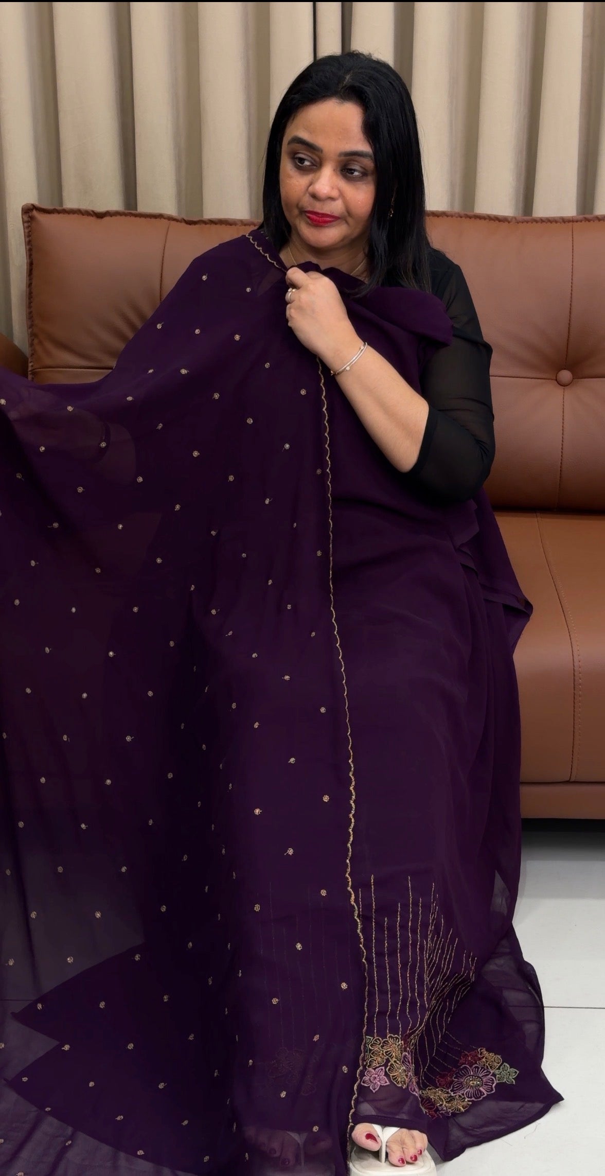 FAUX GEORGETTE UNSTITCHED SALWAR SUITS - IHA 33822