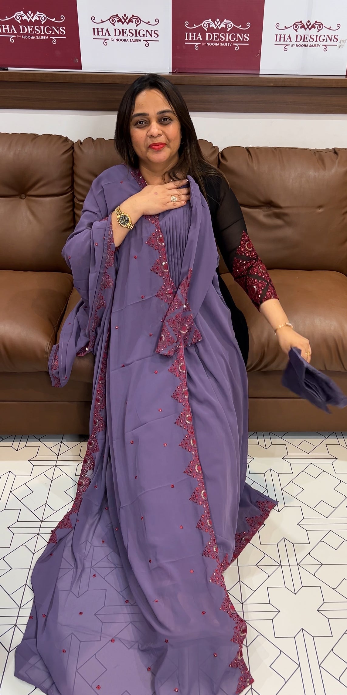 PARTY WEAR ALINE TOP,BOTTOM AND DUPATTA- IHA 22415