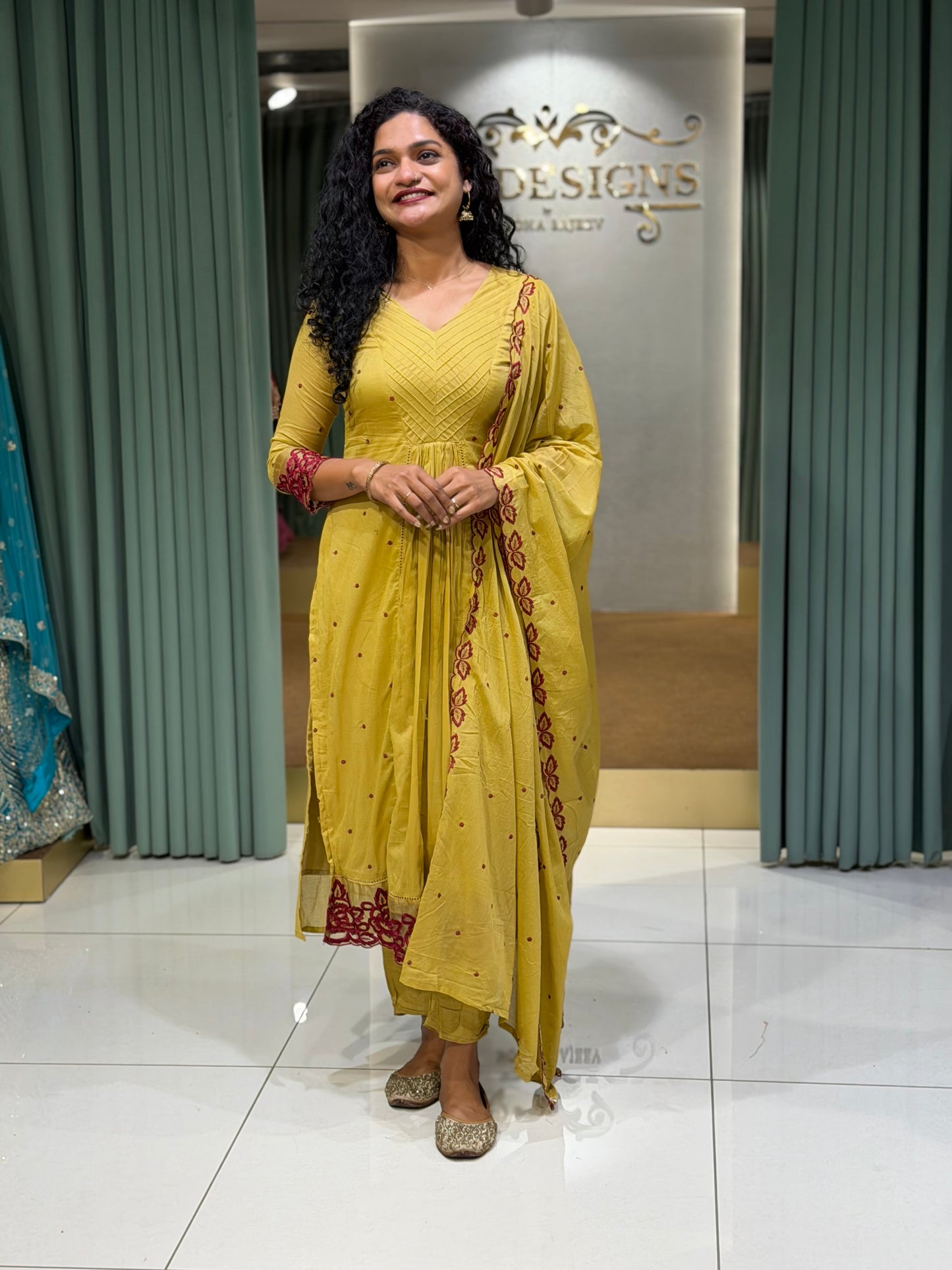 MALAI CHANDERI TOP, BOTTOM AND DUPATTA - IHA 29605