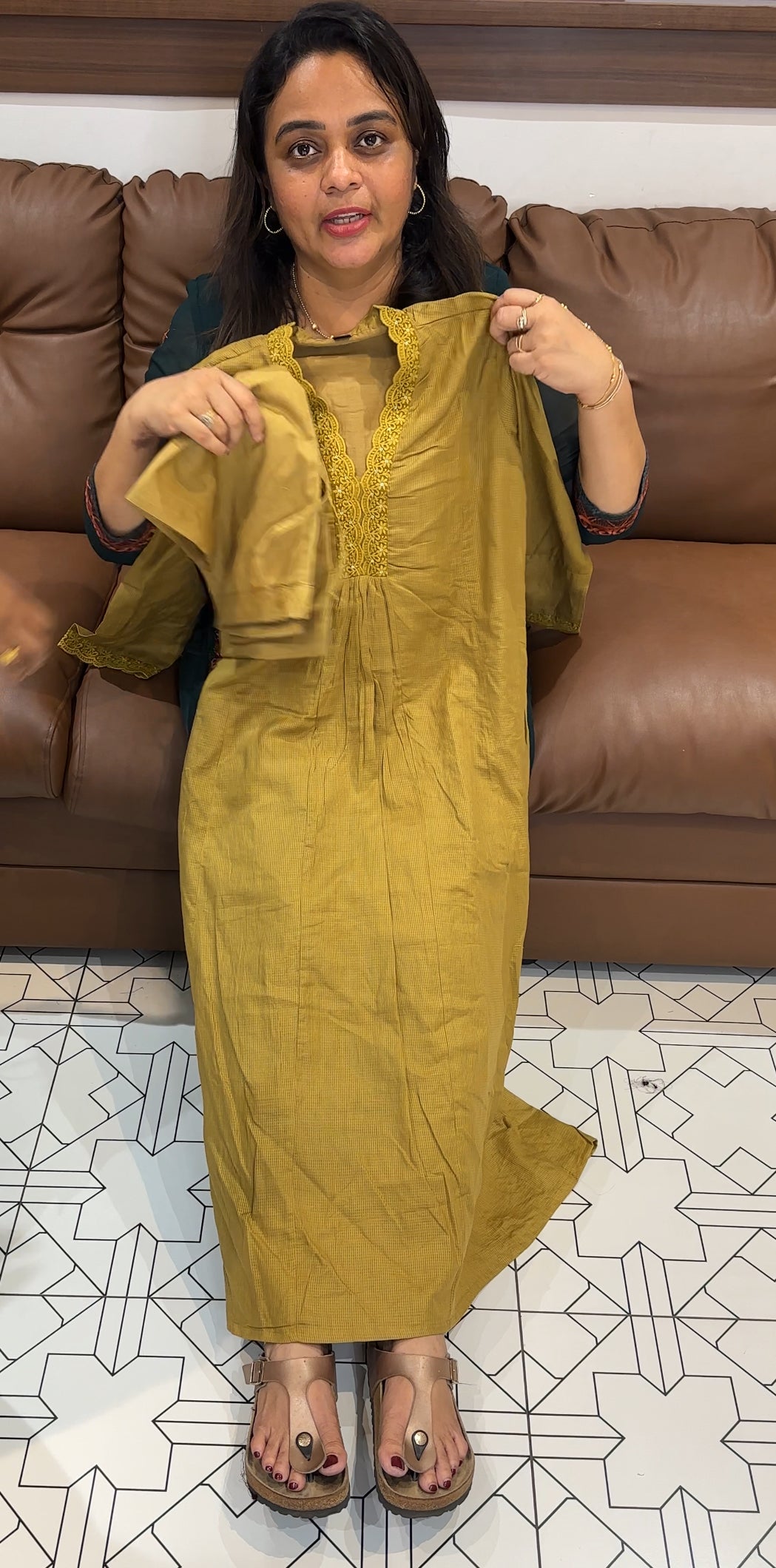 NET KOTA TOP, BOTTOM AND DUPATTA - IHA 26293
