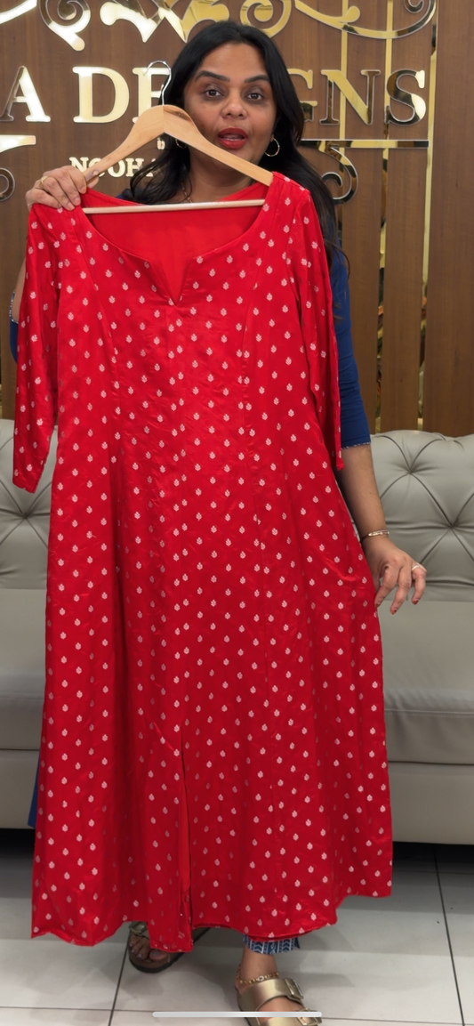 IHA'S IN-HOUSE SATIN KATAN ALINE TOPS - IHA 30842