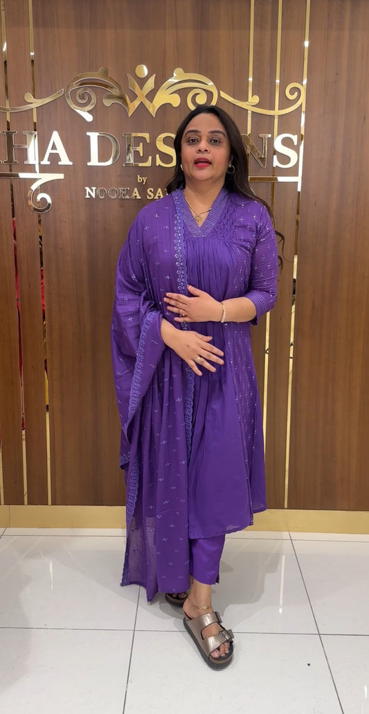 MUL MUL COTTON TOP,BOTTOM AND DUPATTA - IHA 22927
