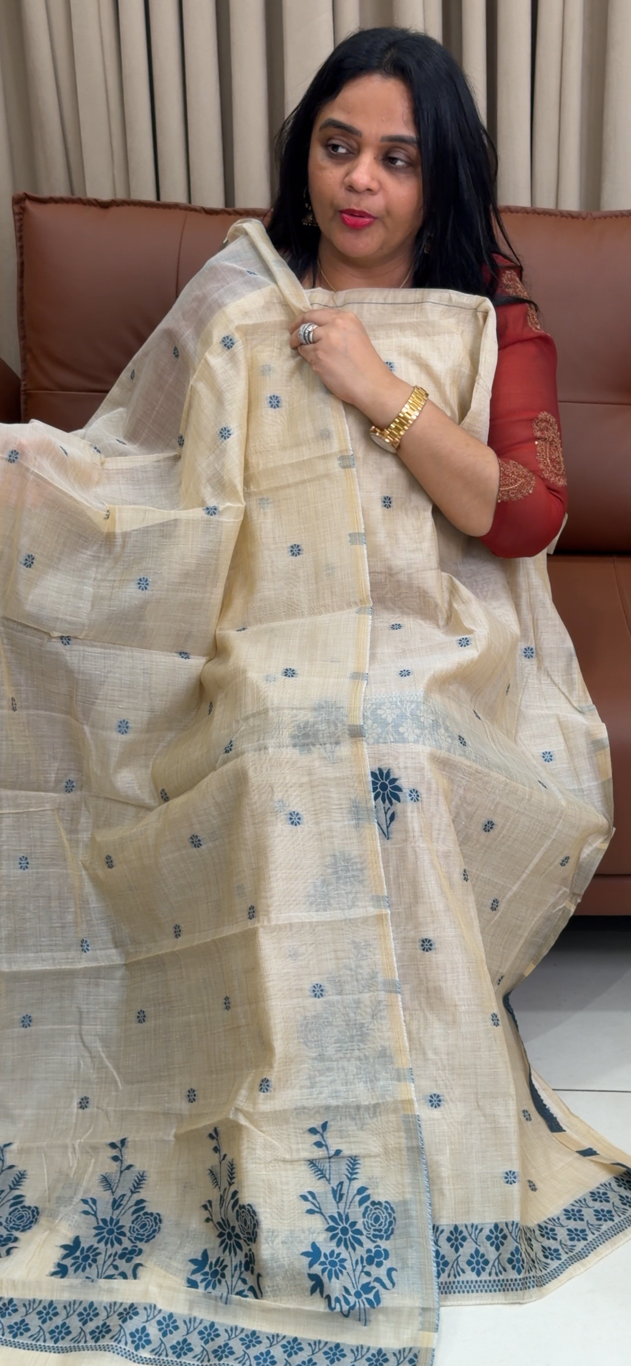 JAMDANI UNSTITCHED SALWAR SUITS - IHA 34625