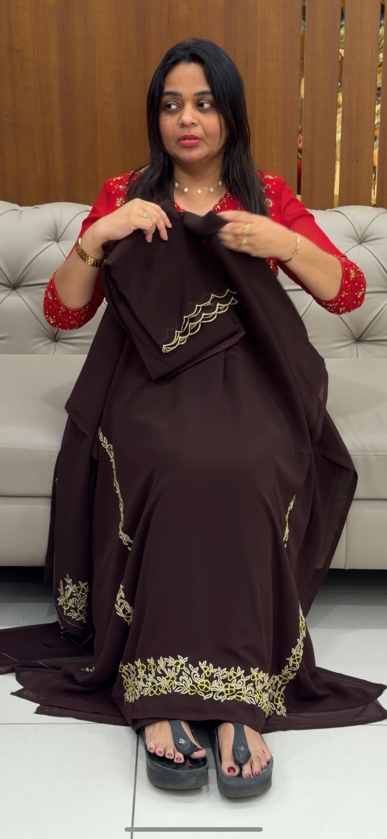 FAUX GEORGETTE UNSTITCHED SALWAR SUITS - IHA 28763