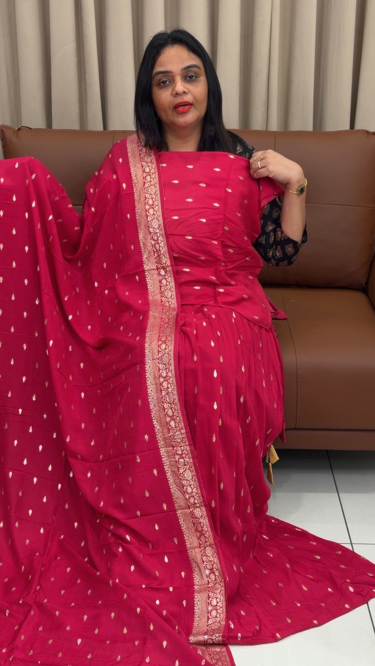 SEMI STITCHED DHAVANI SETS - IHA 33399