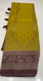 SEMI BANARASI SAREES - IHA 16800