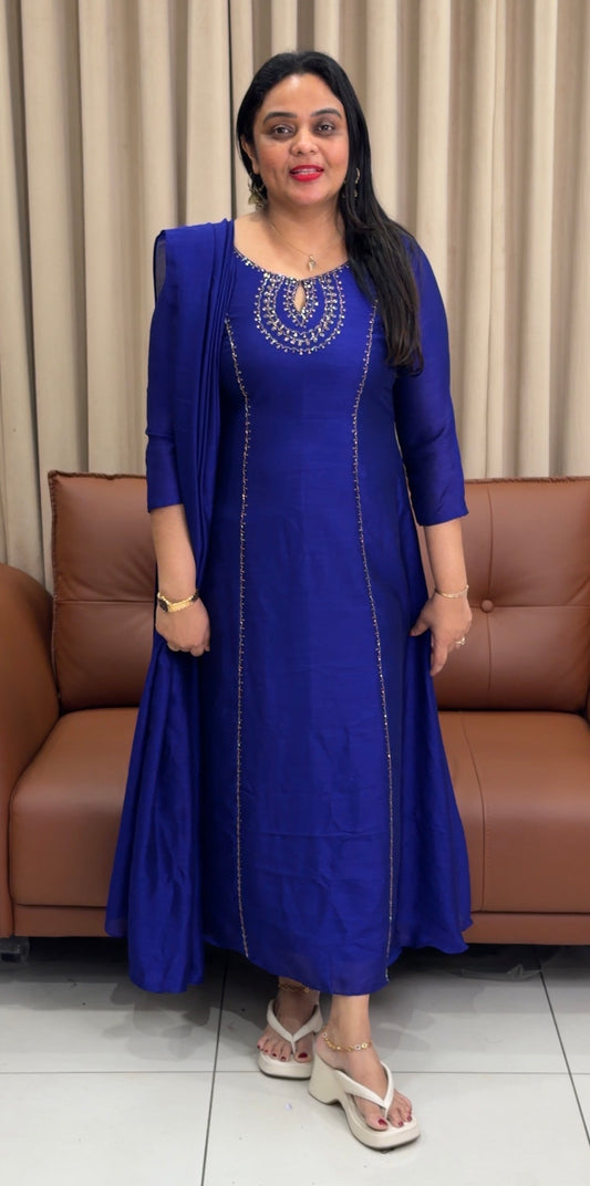 IHA'S IN-HOUSE HAND WORKED UNSTITCHED SALWAR SUITS - IHA 34008