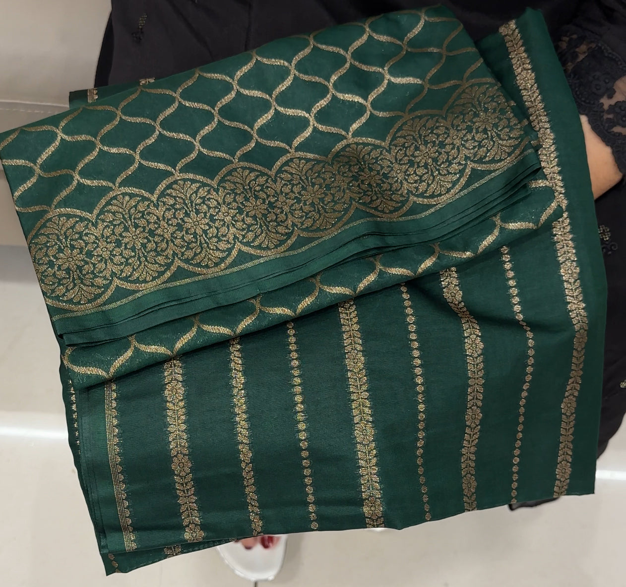 BANARASI TUSSUR UNSTITCHED SALWAR SUITS - IHA 28349