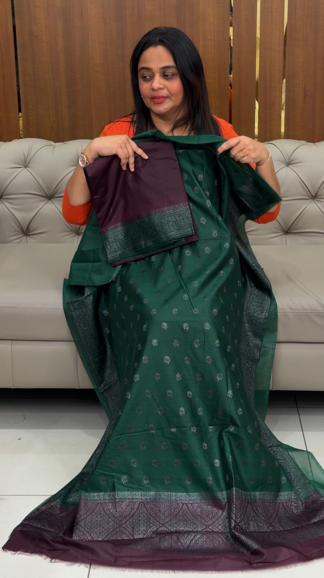 BANARASI TUSSUR UNSTITCHED SALWAR SUITS - IHA 29638