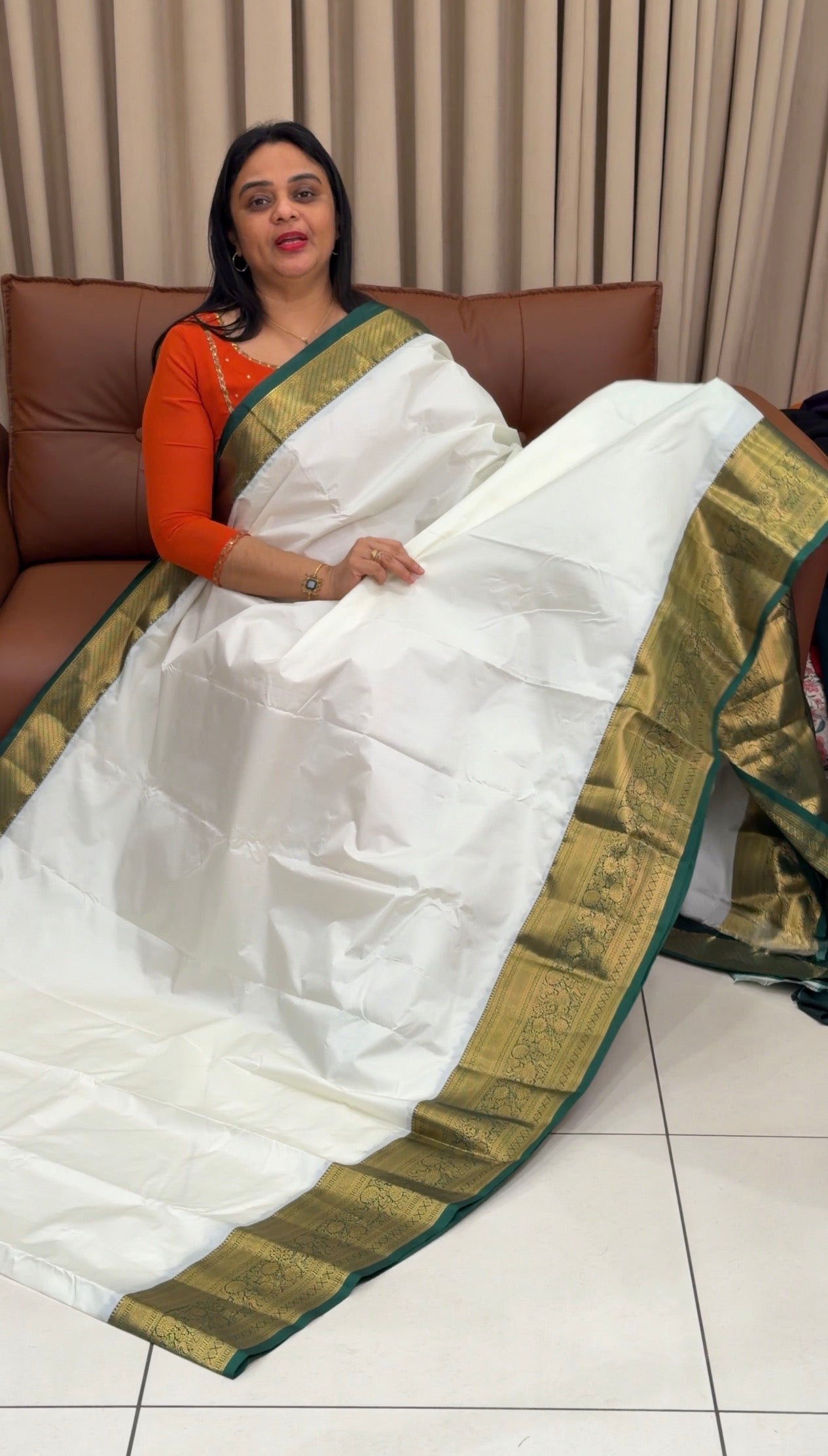 SEMI KANCHIPURAM SILK SAREES - IHA 34285