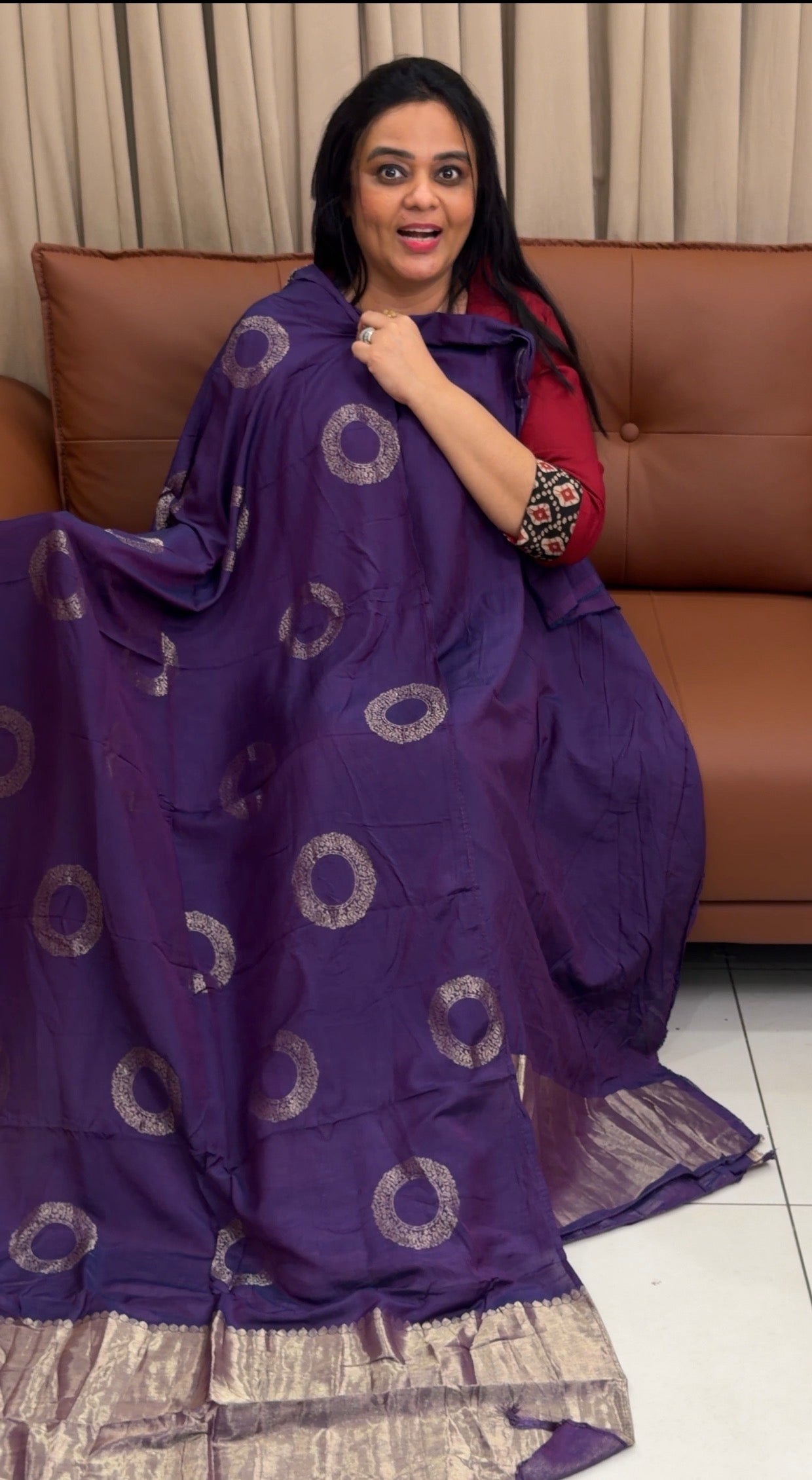 MALAI CHANDERI UNSTITCHED SALWARSUITS - IHA 34969